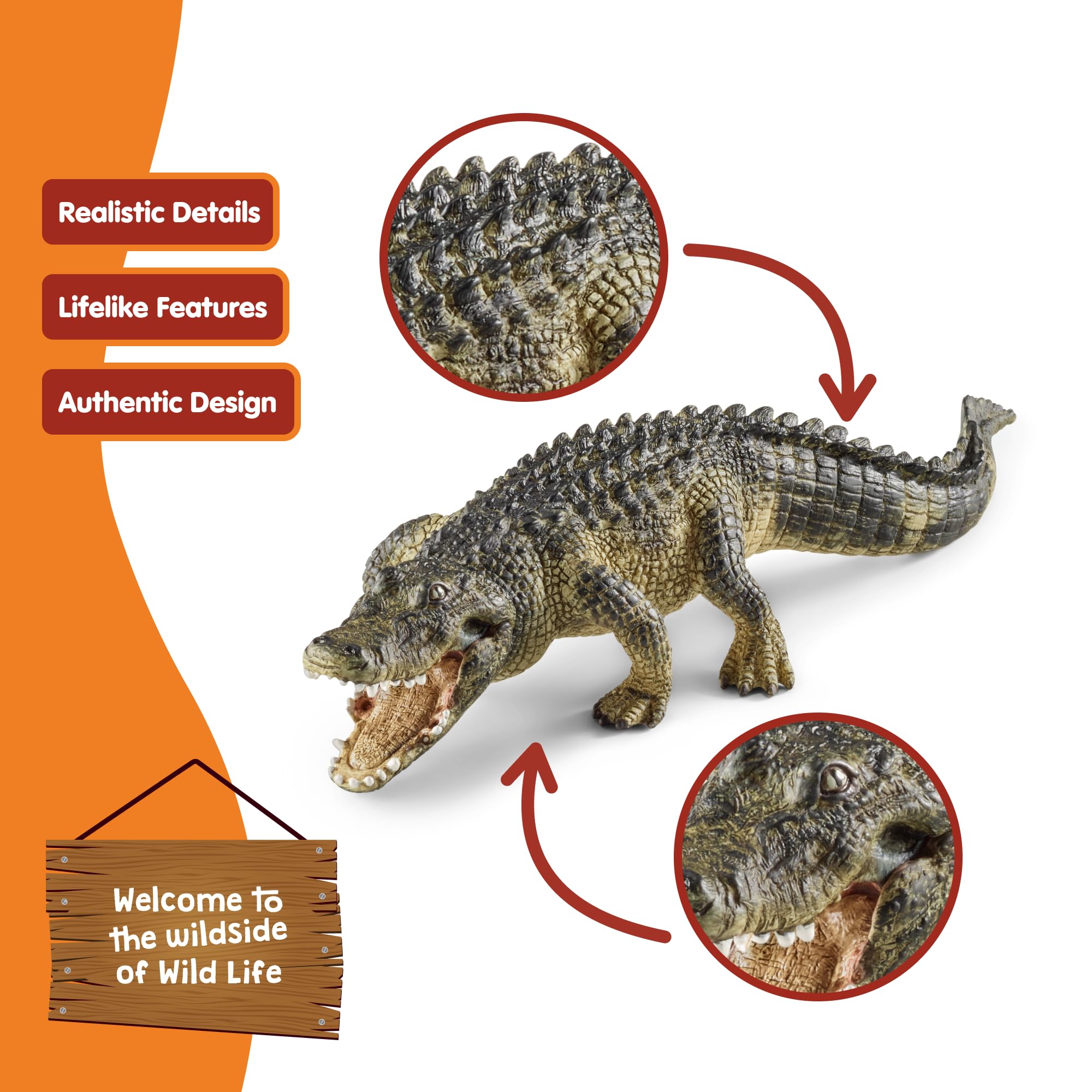 Schleich Wild Life Alligator Toy Figurine 14727 | Movable Jaw | Ages 3-8 4