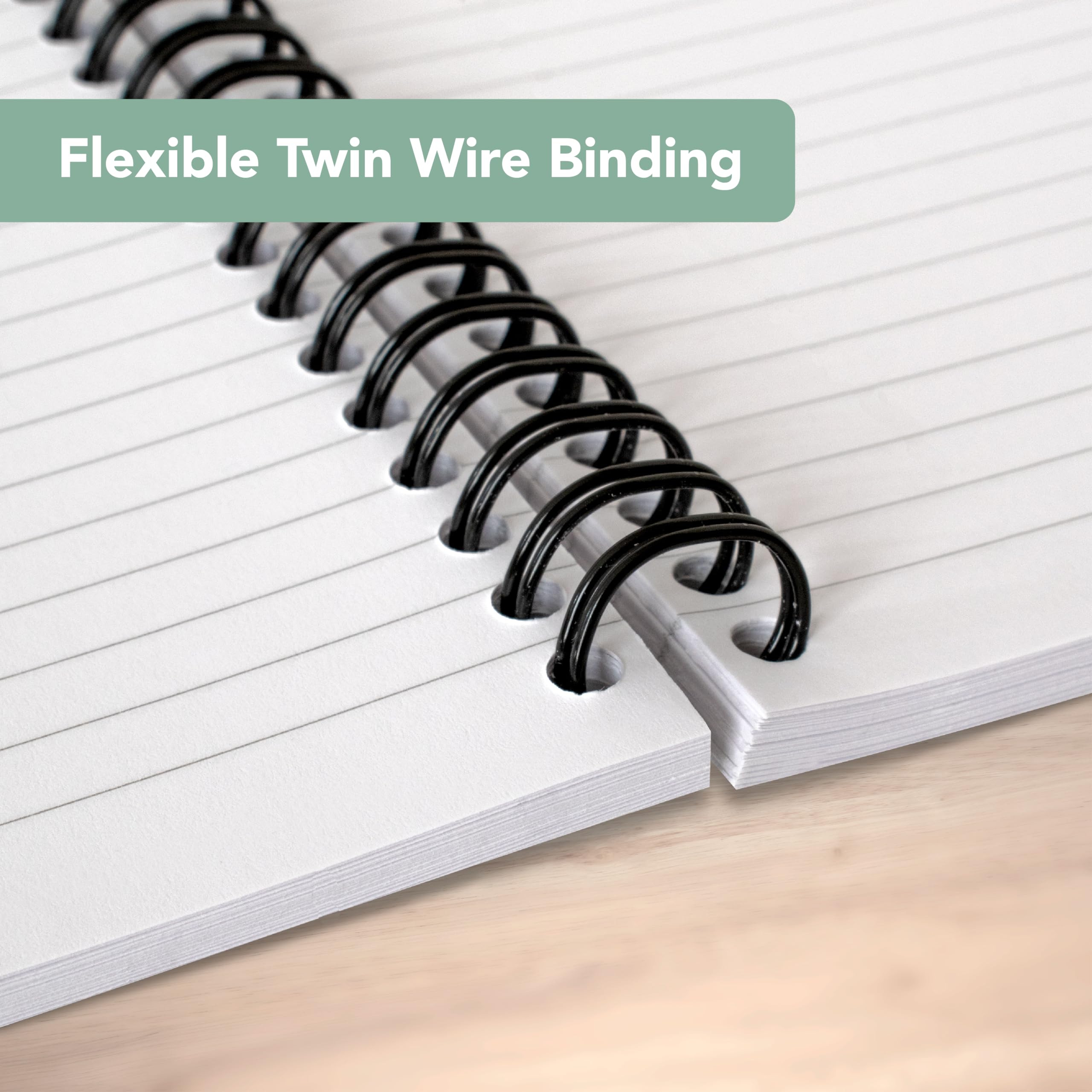 SUMMIT A5 Metallic Wirebound Notebook - 3 Pack, Ruled Pages, 70gsm Paper 2