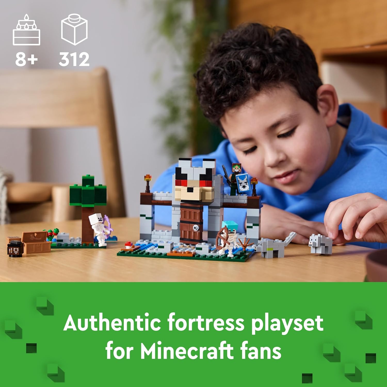 LEGO Minecraft The Wolf Stronghold Fortress Set - Building Toy for Ages 8+ 3