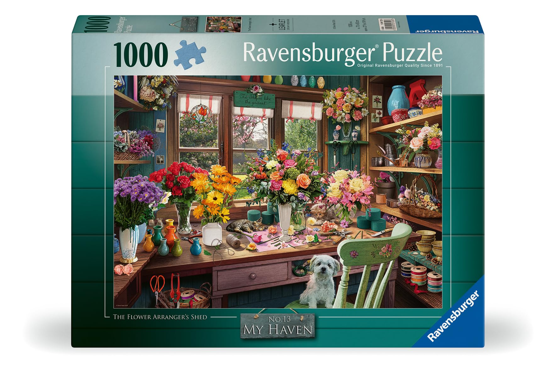 Ravensburger My Haven No.13 The Flower Arranger’s Shed Jigsaw Puzzle | 1000 Pieces | Adult/Ages 12+ 2