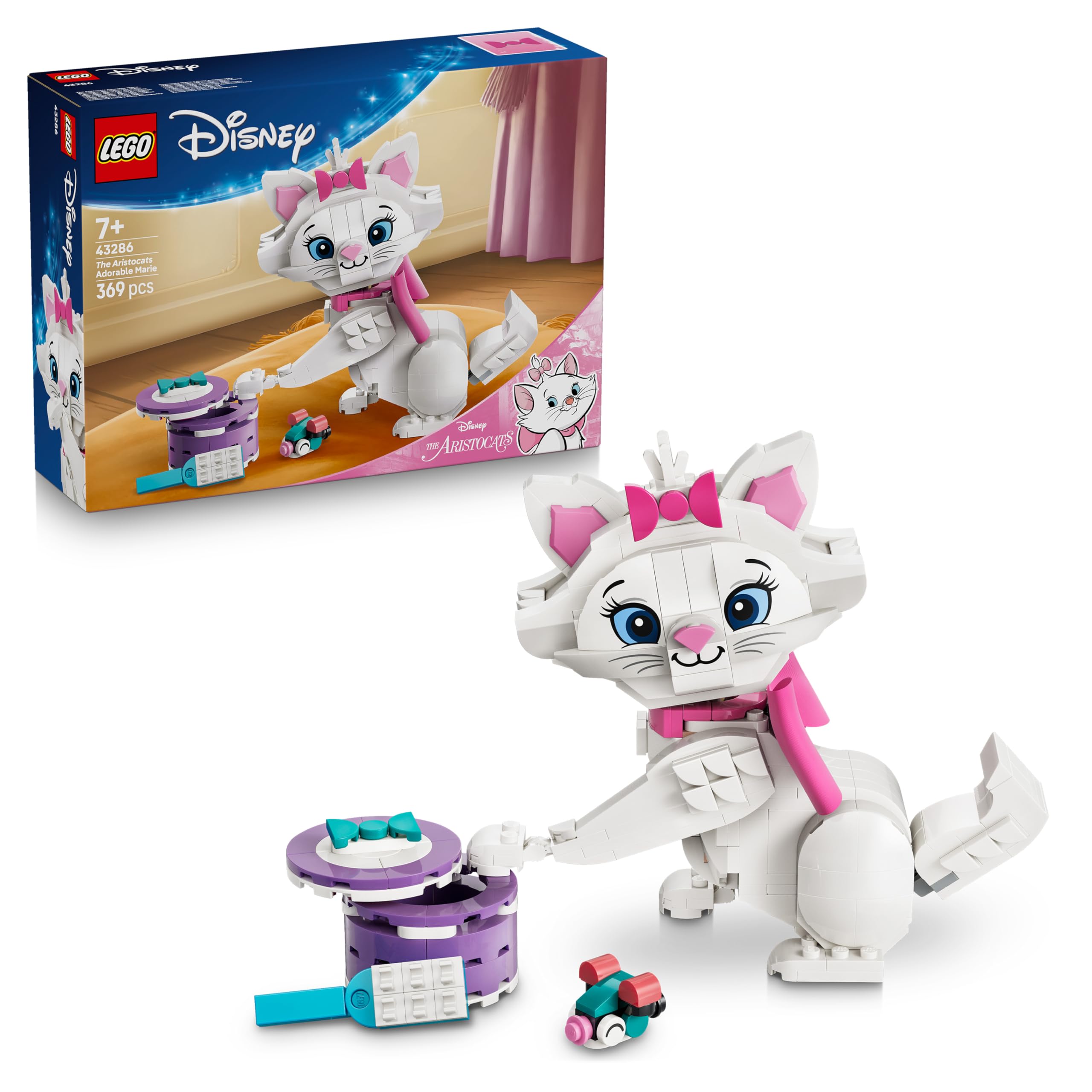 LEGO|Disney The Aristocats Adorable Marie - Toy Cat Animal Figure w/Accesso