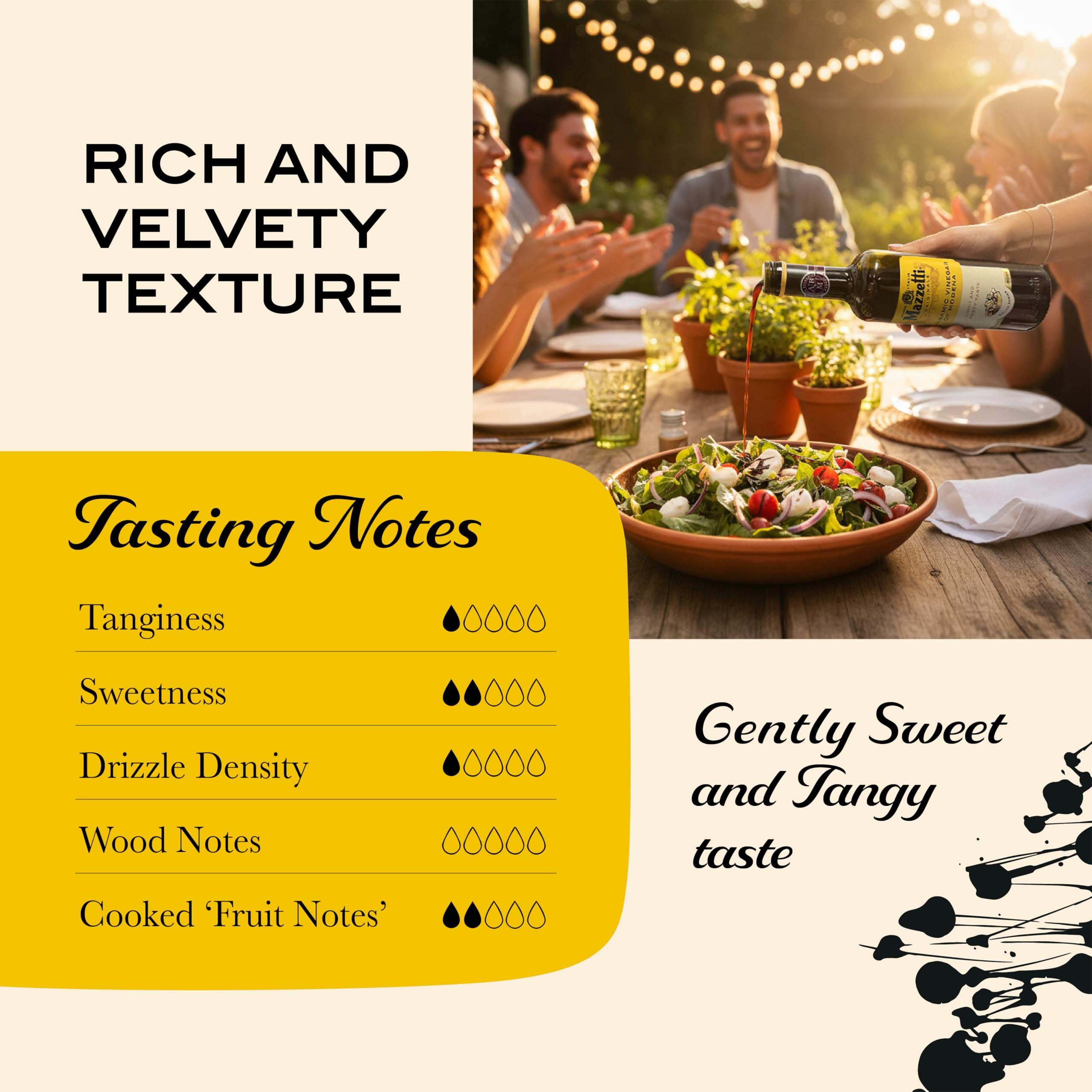 Mazzetti Yellow Label Balsamic Vinegar of Modena - Classic All-Rounder | 500ml 4