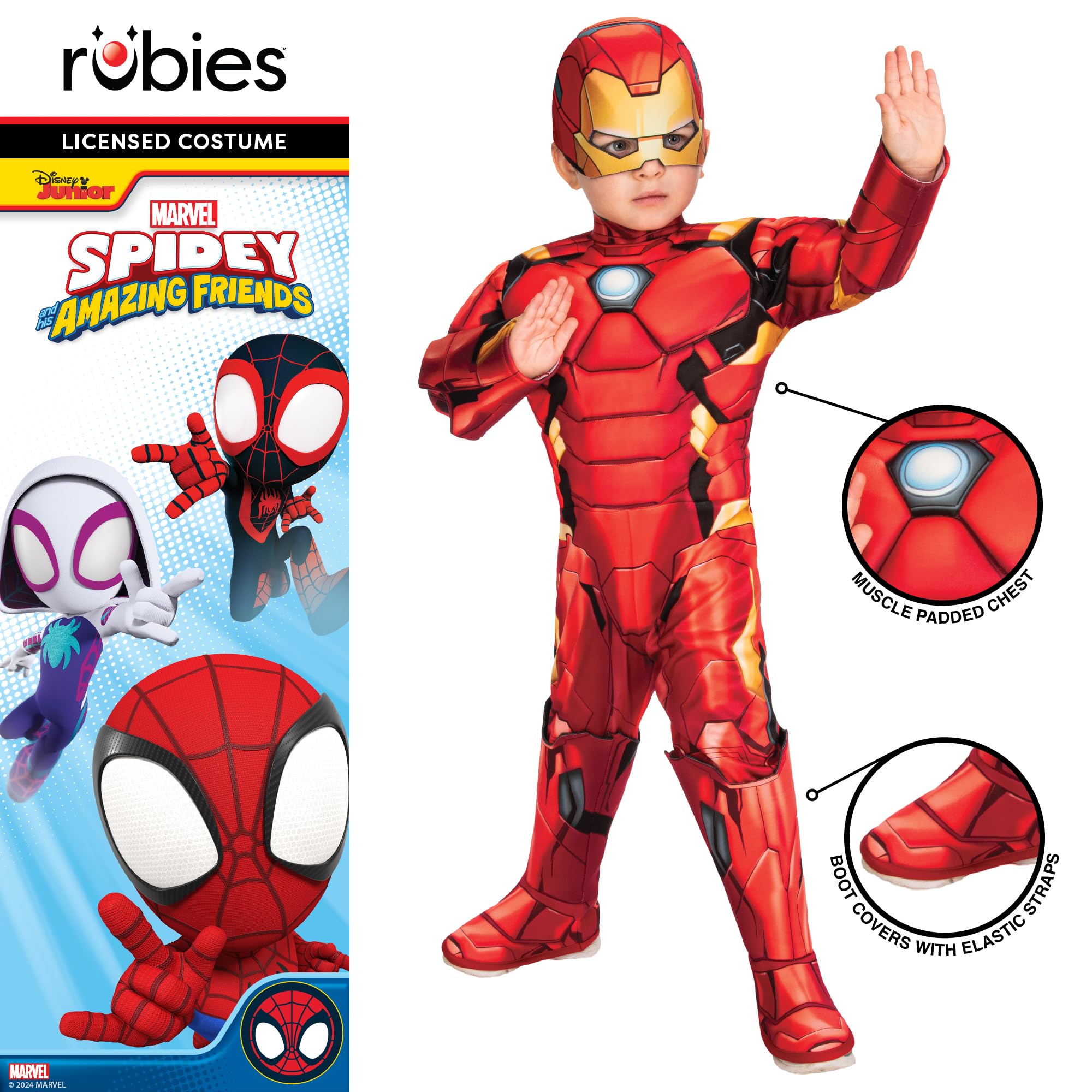 Rubies Official Marvel Avengers Iron Man Deluxe Toddler Costume - Ages 2-4 Years 3
