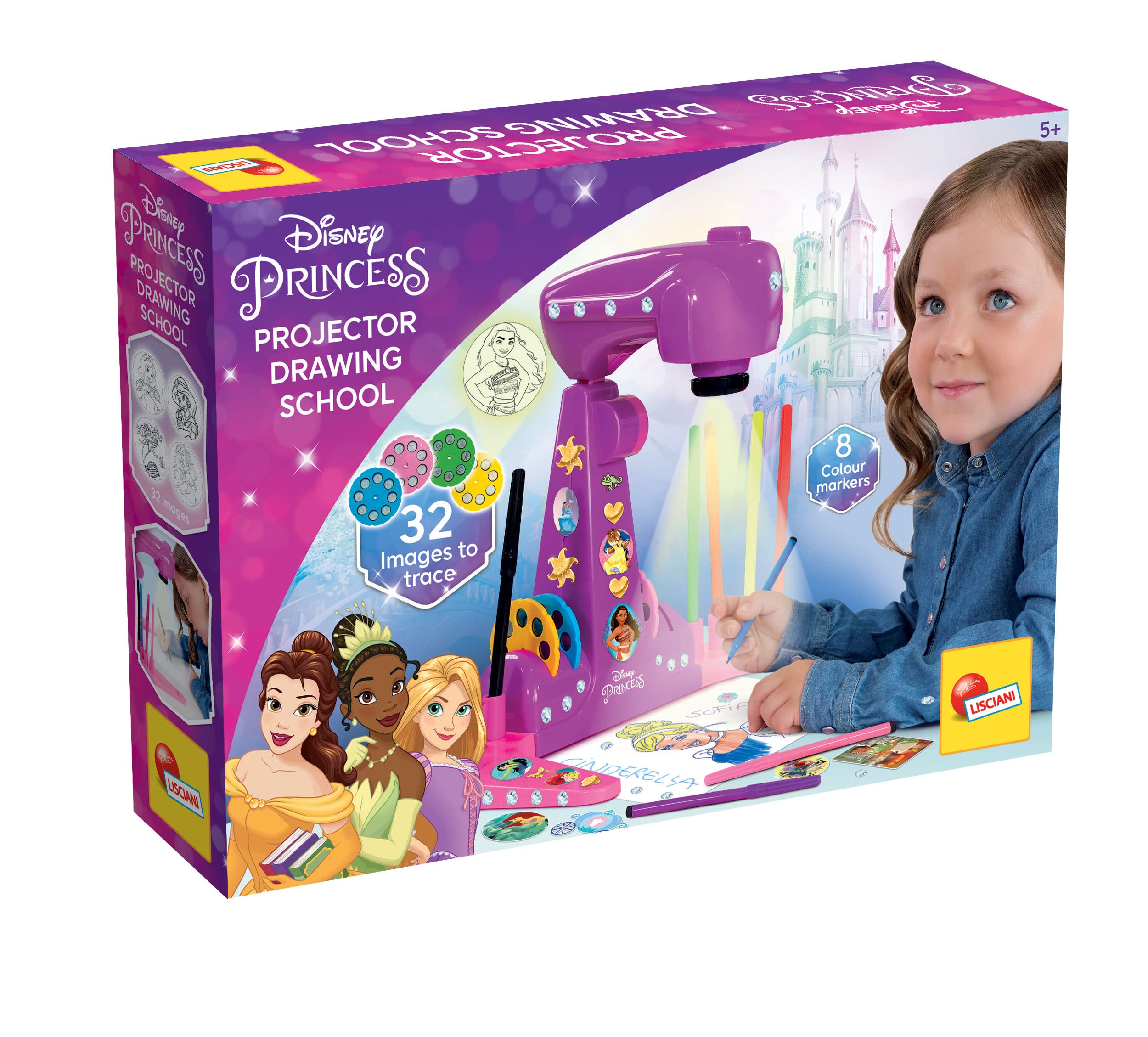 Liscianigiochi Disney Princess Projector Drawing Set - Learn to Draw with LED Projector (31490) 9