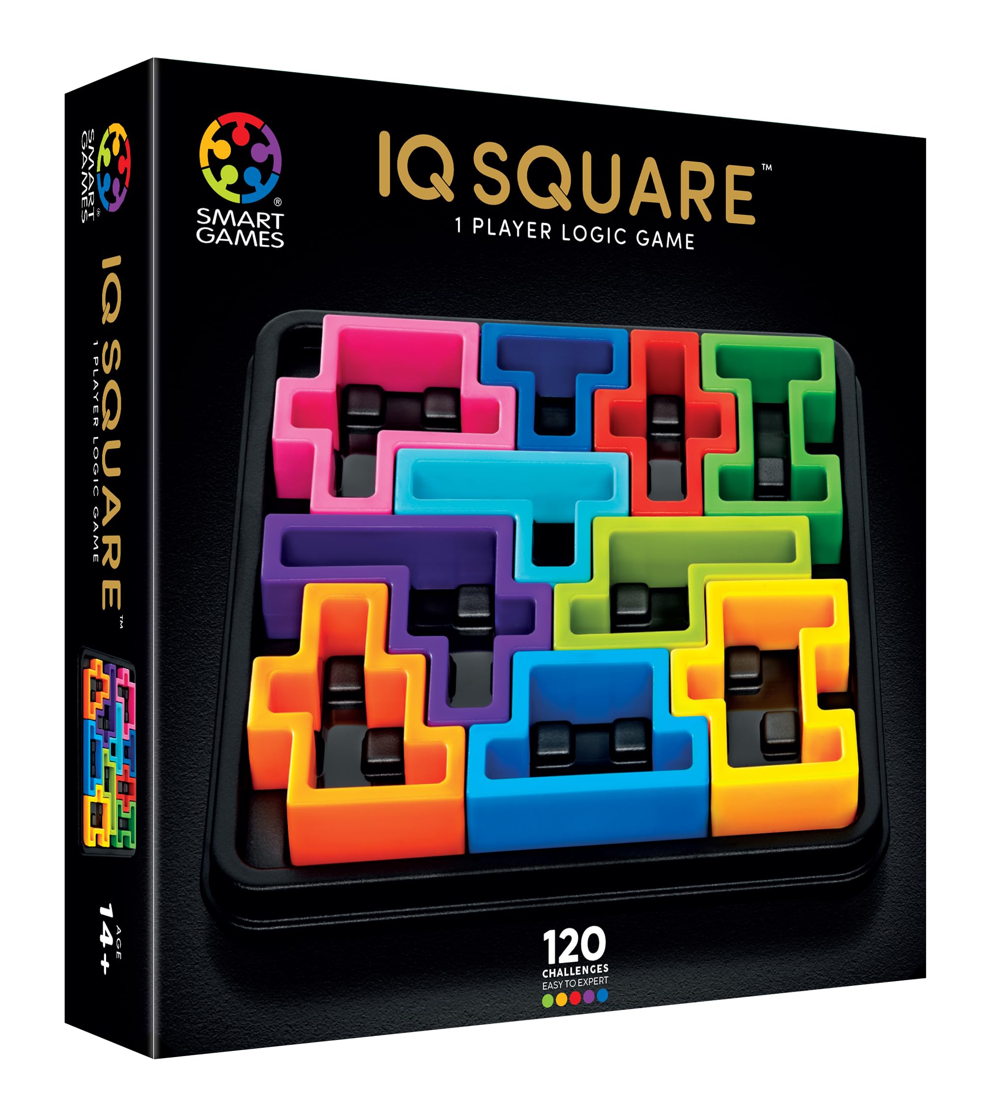 SmartGames IQ Deluxe Square Puzzle Game with 120 Challenges 1