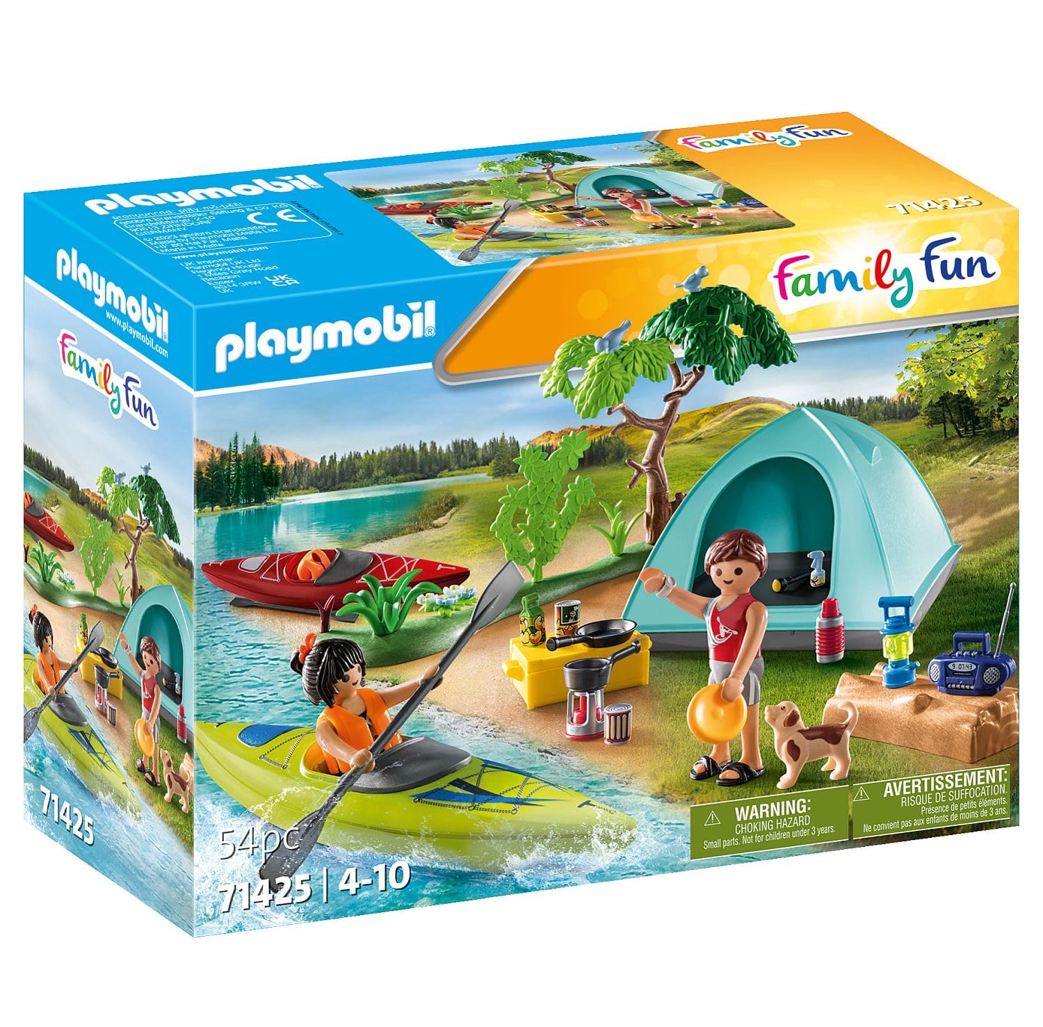 Playmobil Family Fun Campsite with Campfire Playset | Ages 4+ | 54 Pieces