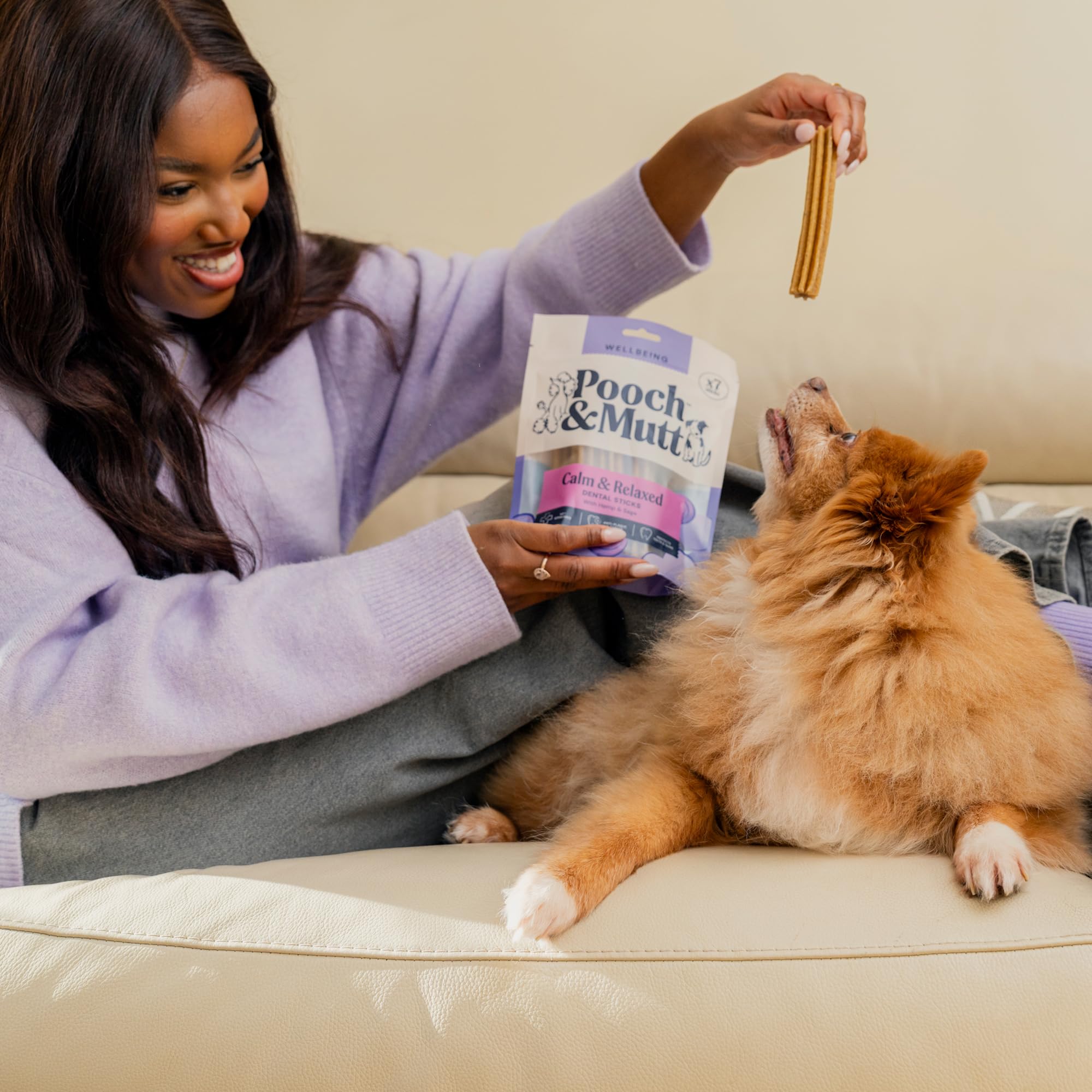 Pooch & Mutt Calming Dog Dental Sticks - Anxiety Relief & Dental Care | 200g Pack 3
