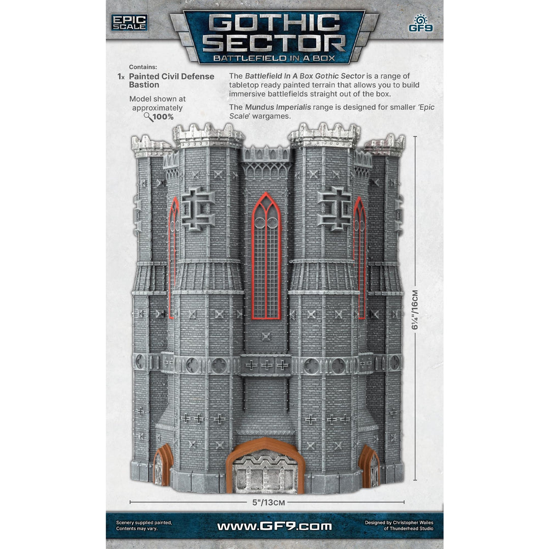 Gale Force Nine Mundus Imperialis Civil Defense Bastion Terrain (6mm / 1:285 Scale)