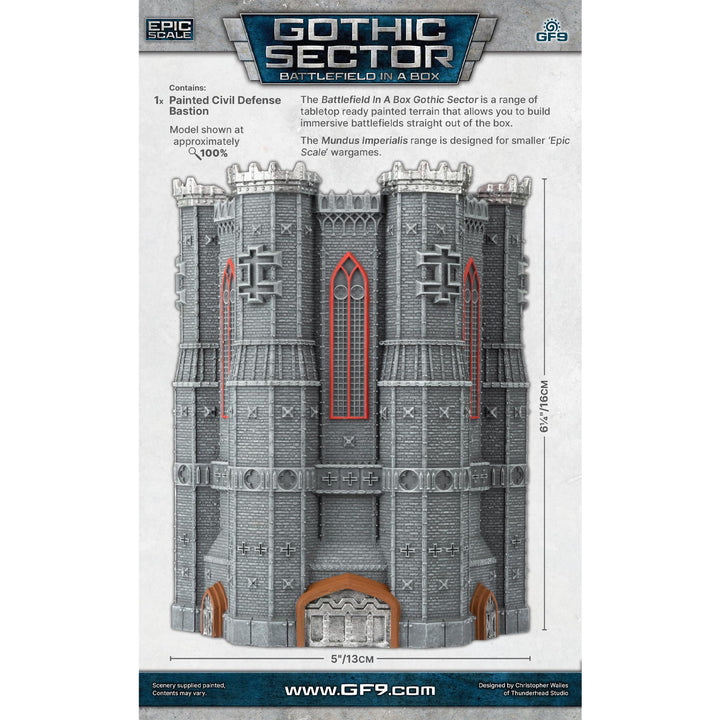 Gale Force Nine Mundus Imperialis Civil Defense Bastion Terrain (6mm / 1:285 Scale)