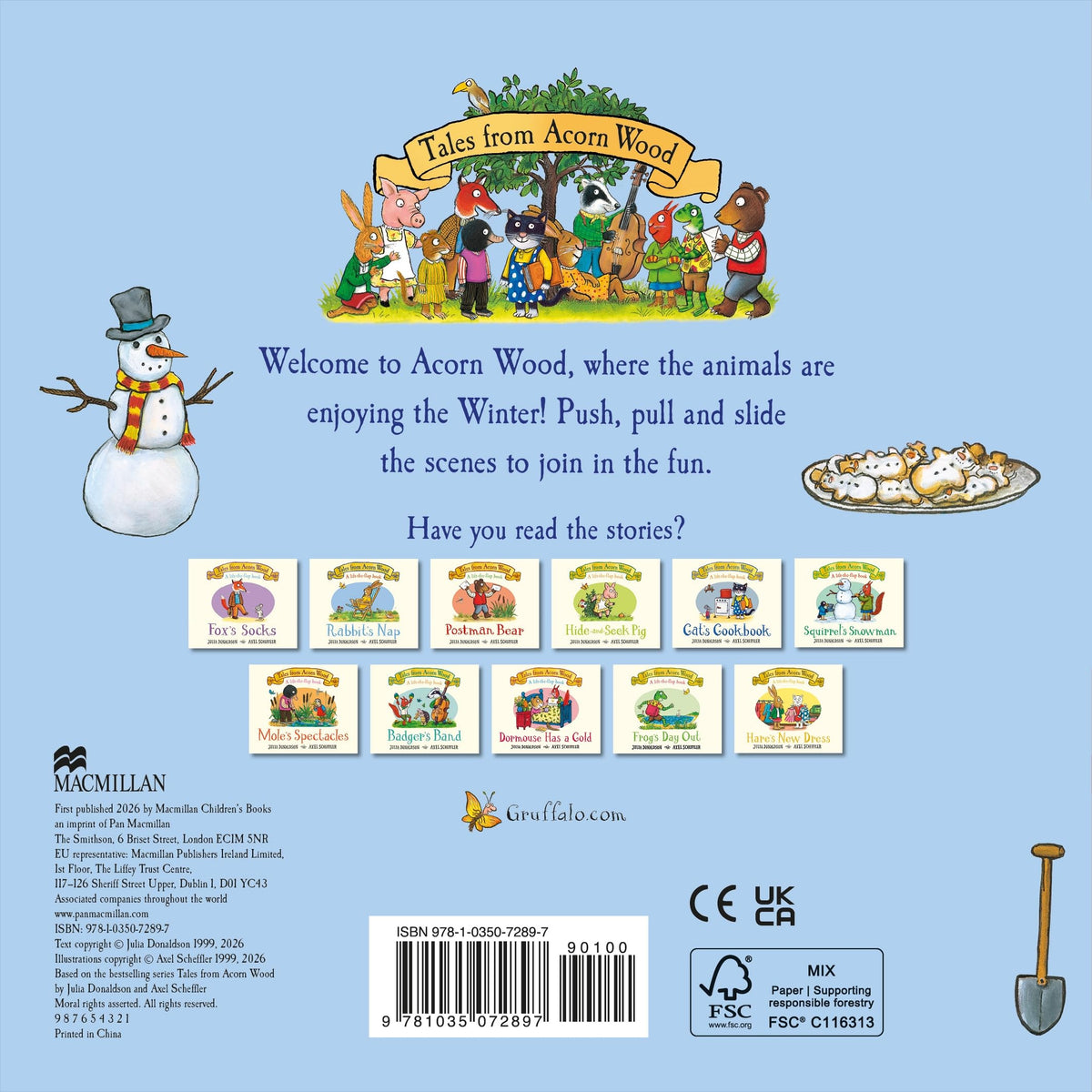 Tales from Acorn Wood: Winter - Push, Pull and Slide Book - Julia Donaldson - Ages 1–3