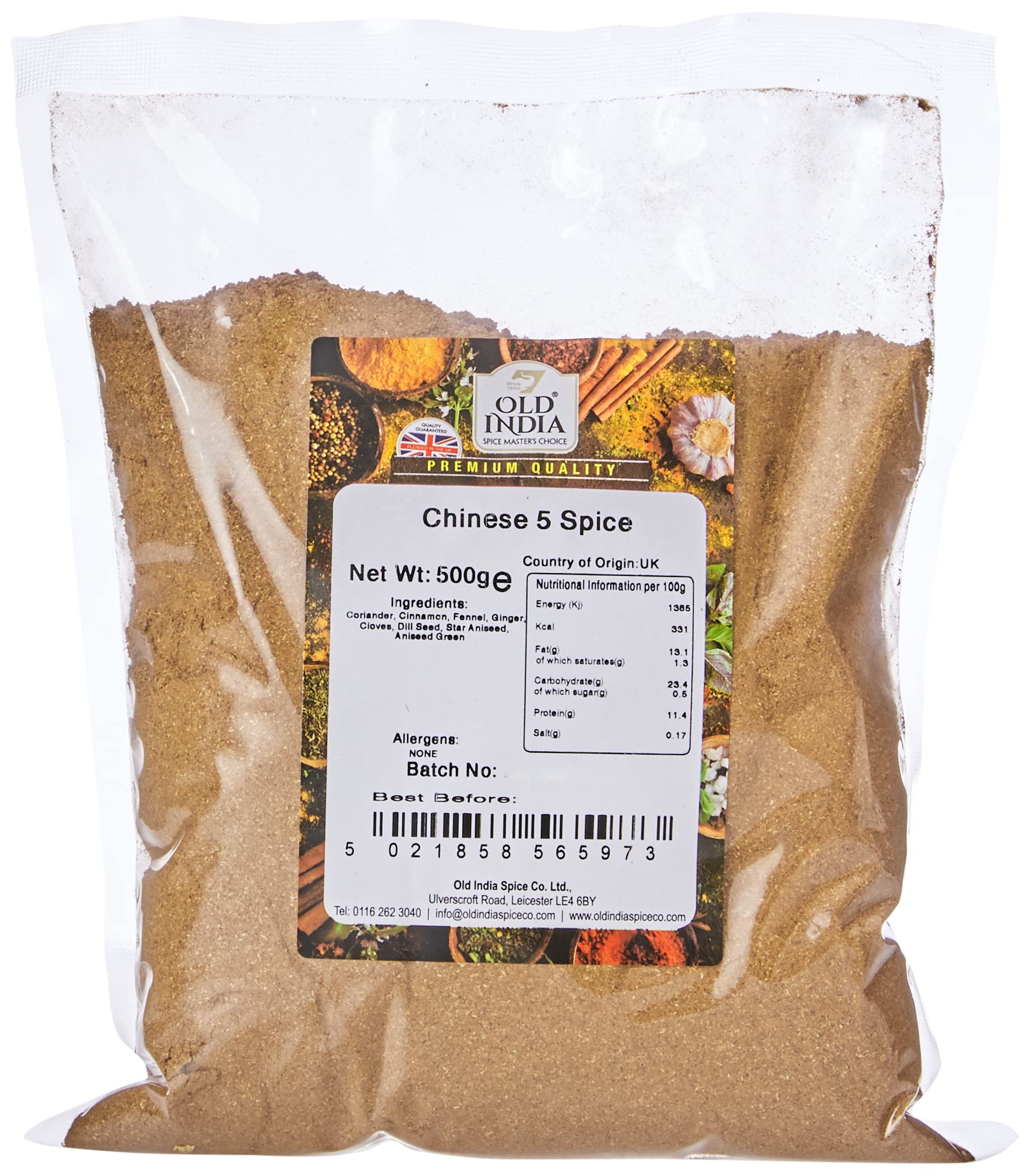 Old India Chinese 5 Spice Powder - Natural, Additive & GMO Free | 500g 1