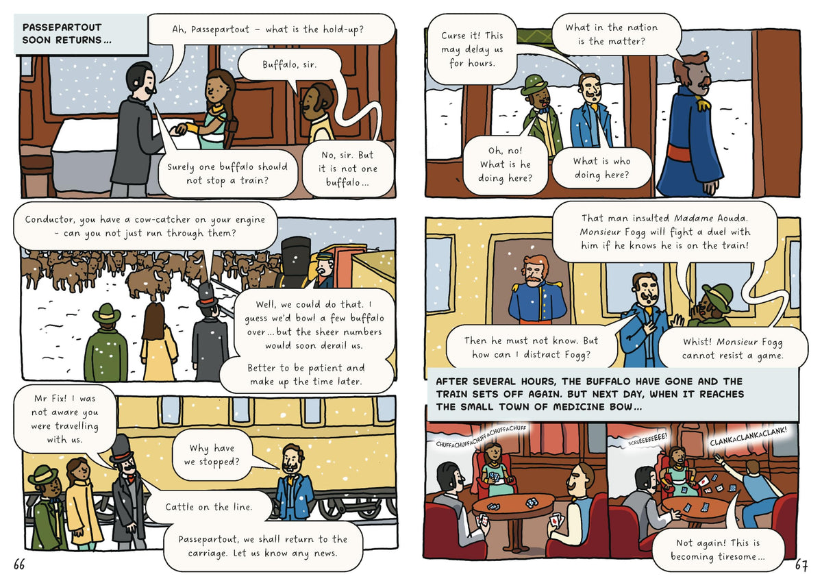 Jules Verne's Around the World in Eighty Days: A Comic Book Adaptation by Franklin Watts - Ages 9+ 4