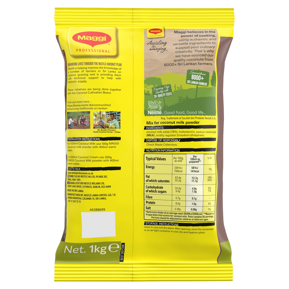 MAGGI Sri Lankan Coconut Milk Powder - 1 kg, Makes 5 Litres