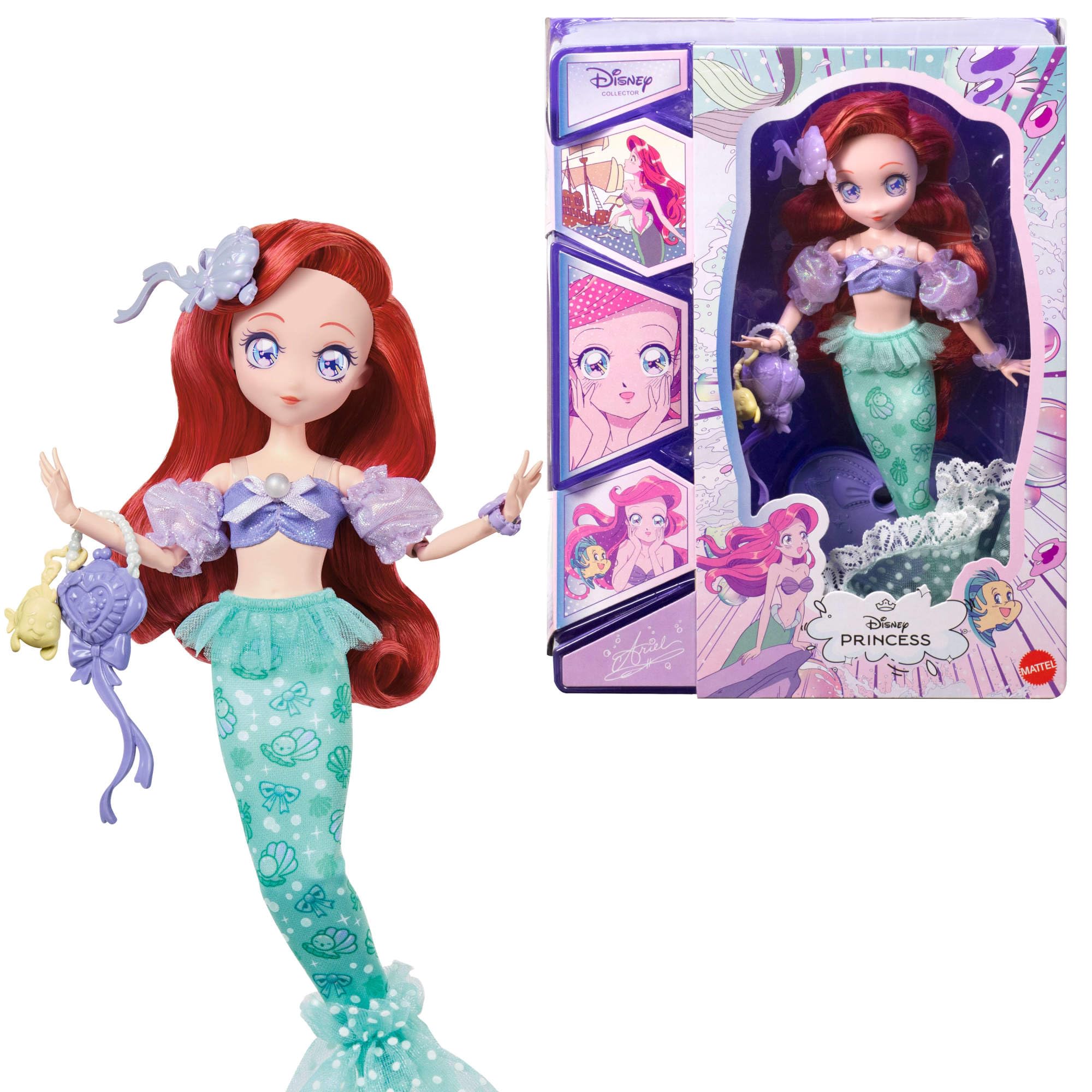 Mattel Disney Collector Princess Ariel Manga Doll - 9 Inch, Posable, Multicolor 1