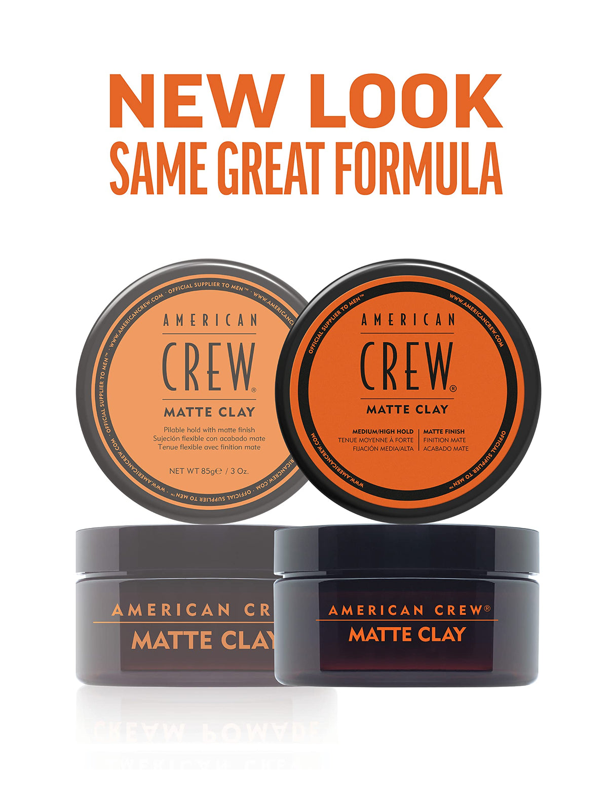American Crew Texturising Matte Clay - Medium Hold, Matte Finish, Citrus Scent | 85g