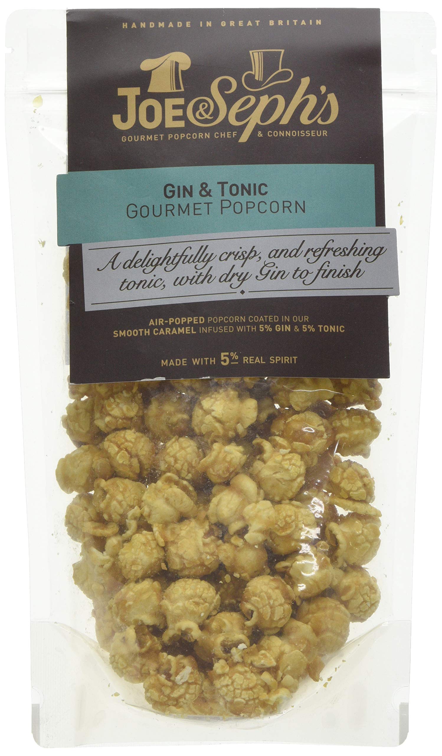Joe & Seph's Gin & Tonic Popcorn Pouch, 70g - Handmade UK Snack with Natural Ingredients 3