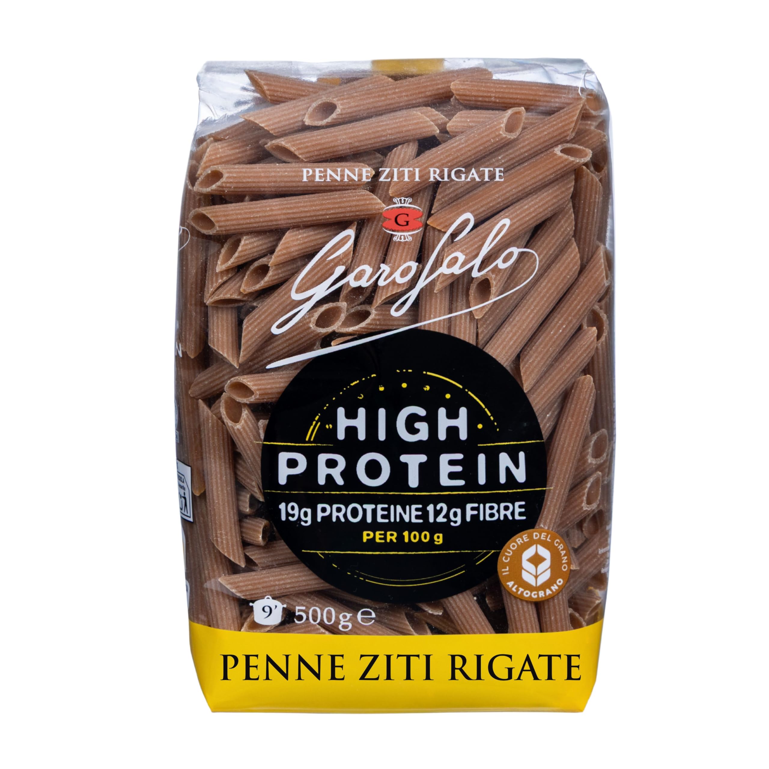 Garofalo High Protein Penne Ziti Rigate Pasta, Premium Durum Wheat Semolina 1