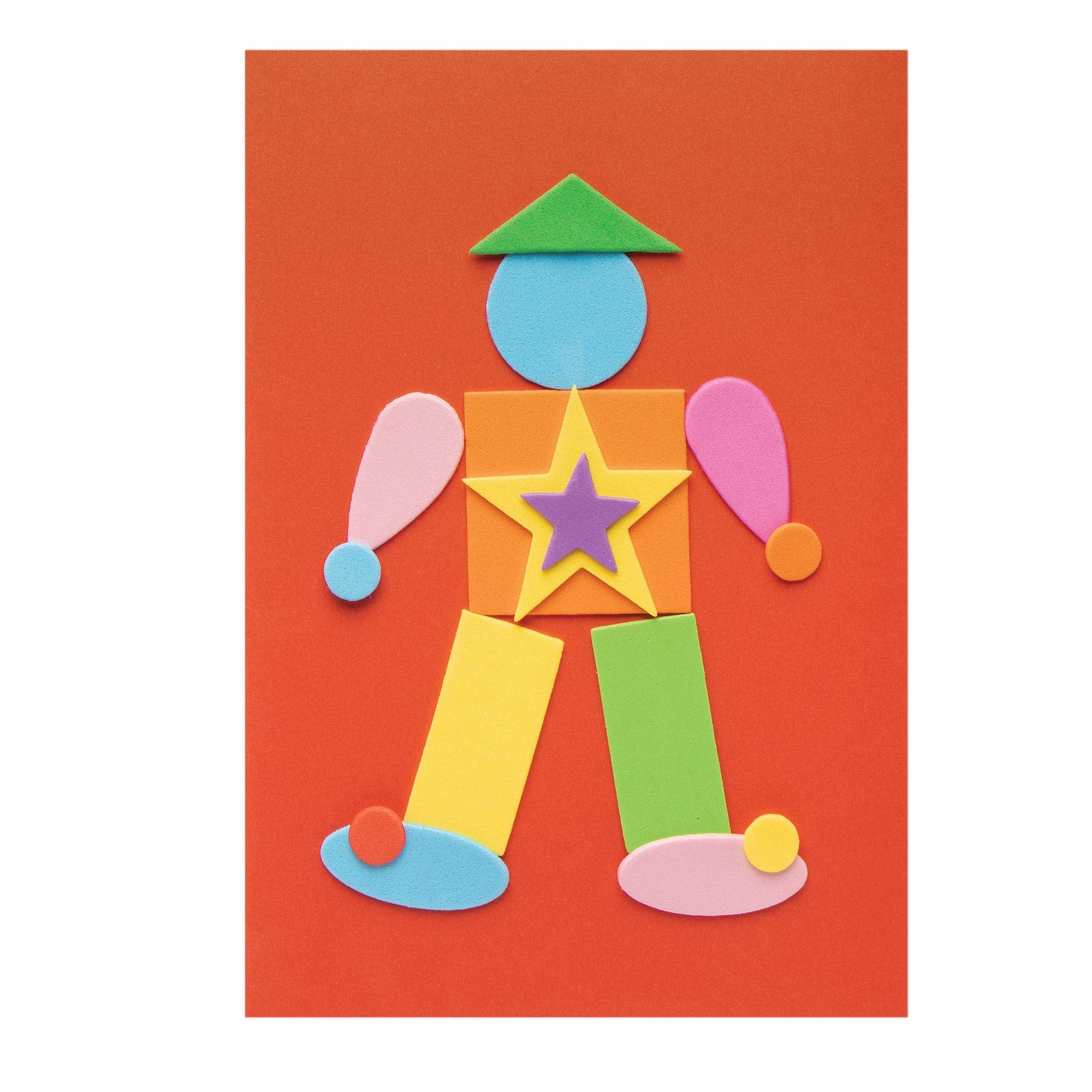 Baker Ross EK2352 Self-Adhesive Foam Shapes - 180 Pack, Assorted Colors & Shapes (1cm-5cm) 5