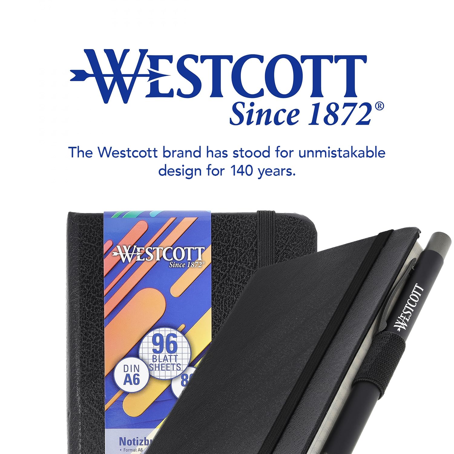Westcott Memo Book - DIN A6 Squared, 192 Pages, Hardcover | 80 g/m² Paper 5