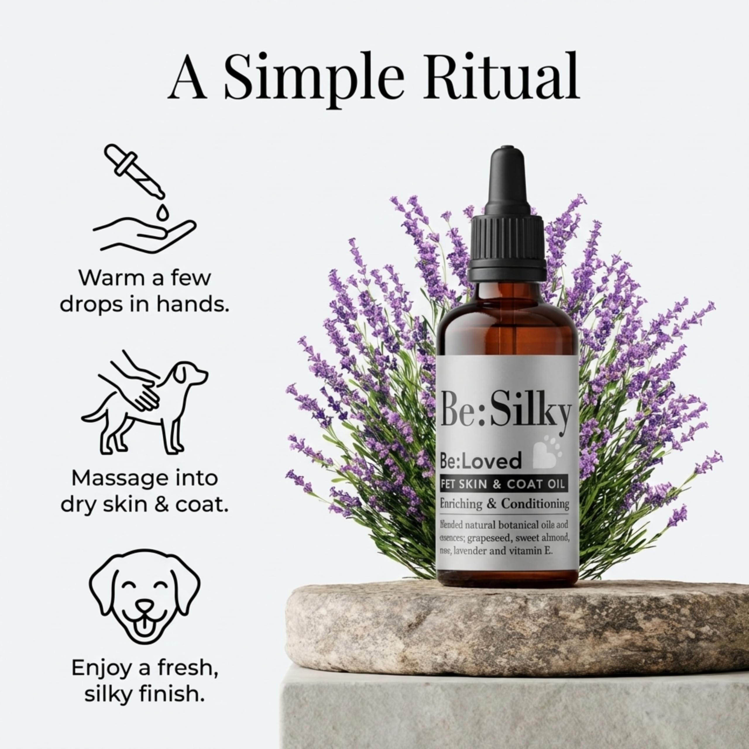 Be:Loved Be:silky Pet Skin & Coat Oil Rub - Enriching & Conditioning | 50ml 6