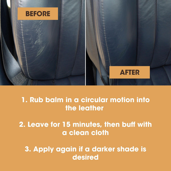 Furniture Clinic Leather Recolouring Balm - Ivory Shade for Faded & Scratched Sofas, Car Seats, Shoes, and Clothing