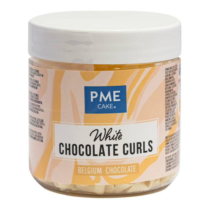 PME - Belgian White Chocolate Curls Baking Decoration 85 g