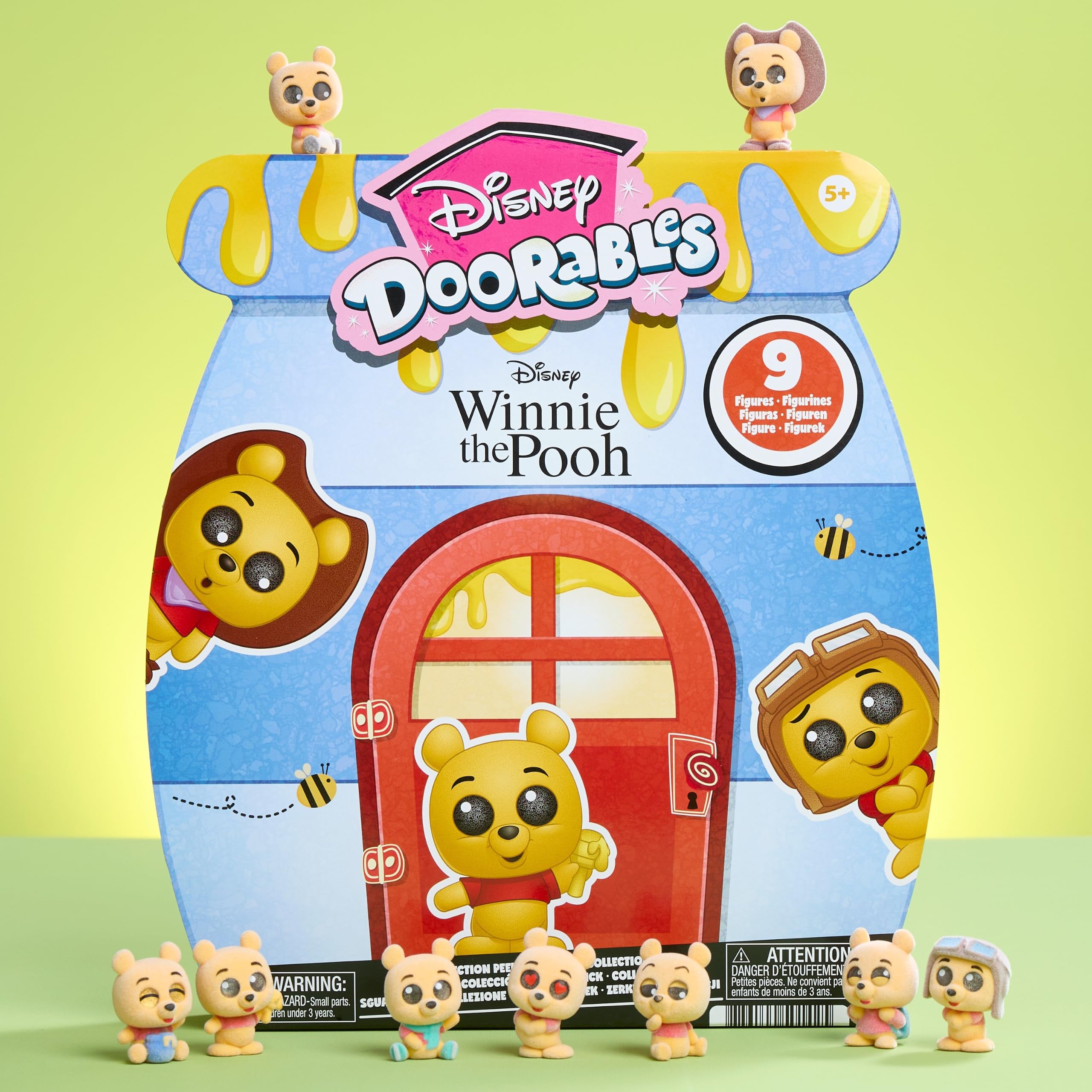 Disney Doorables Winnie the Pooh Collector Peek - 9 Flocked Figurines | Ages 5+