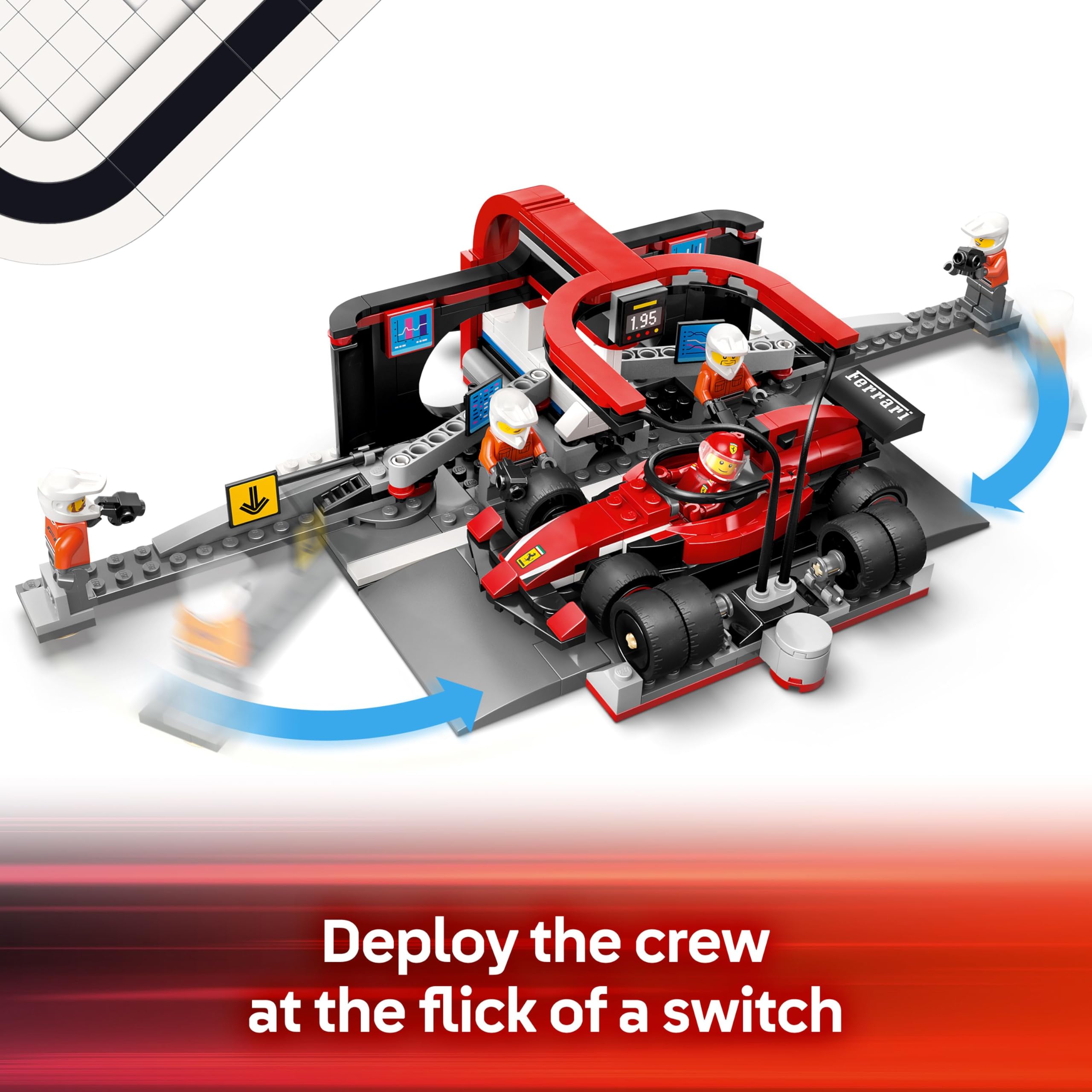 LEGO City F1 Pit Stop & Pit Crew with Ferrari Car Toy - 322-Piece Building Set for Ages 6+ 5