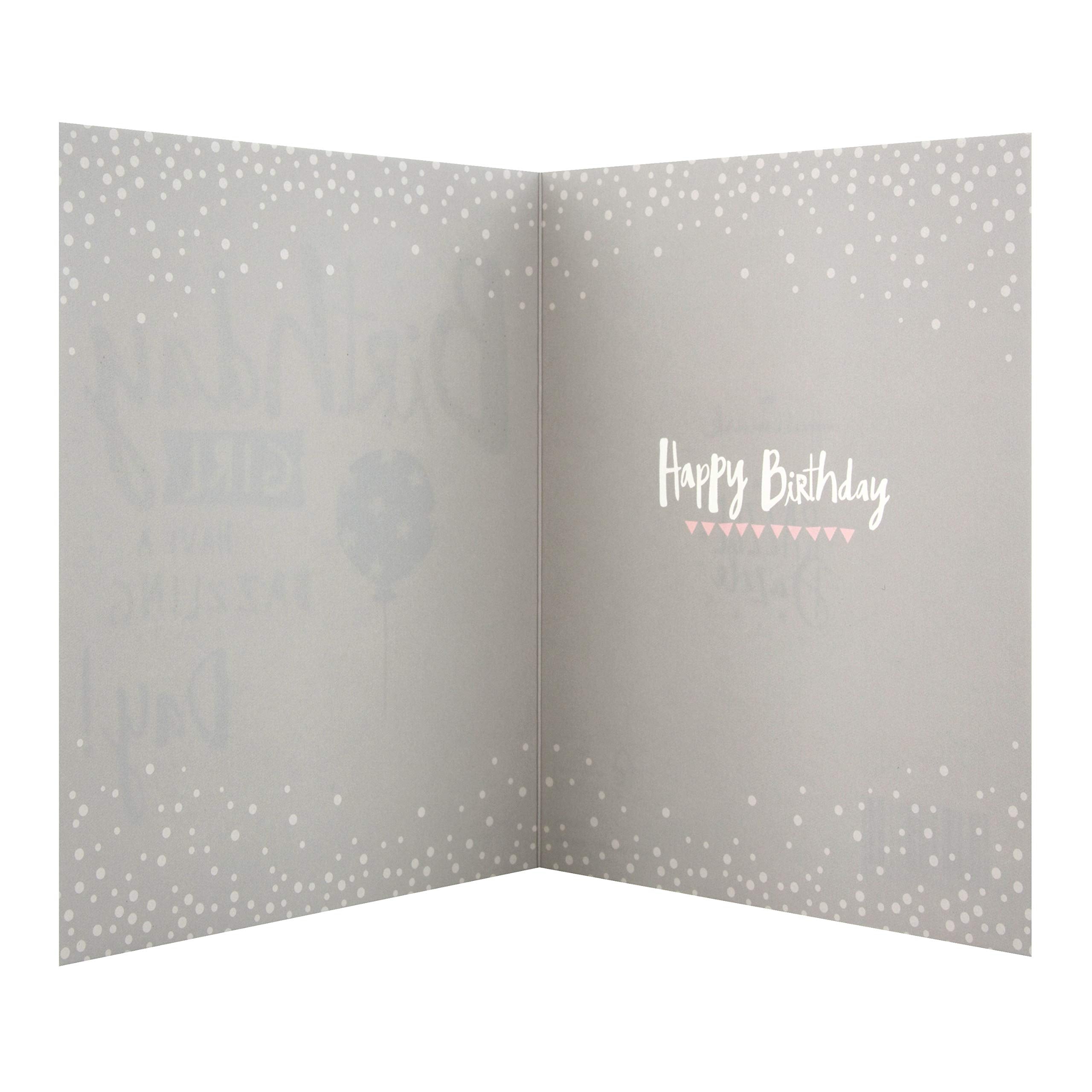 Hallmark Birthday Girl Card - Pink Design with Gold Glitter and Silver Foil Accents | 16.2 cm x 13.5 cm 4