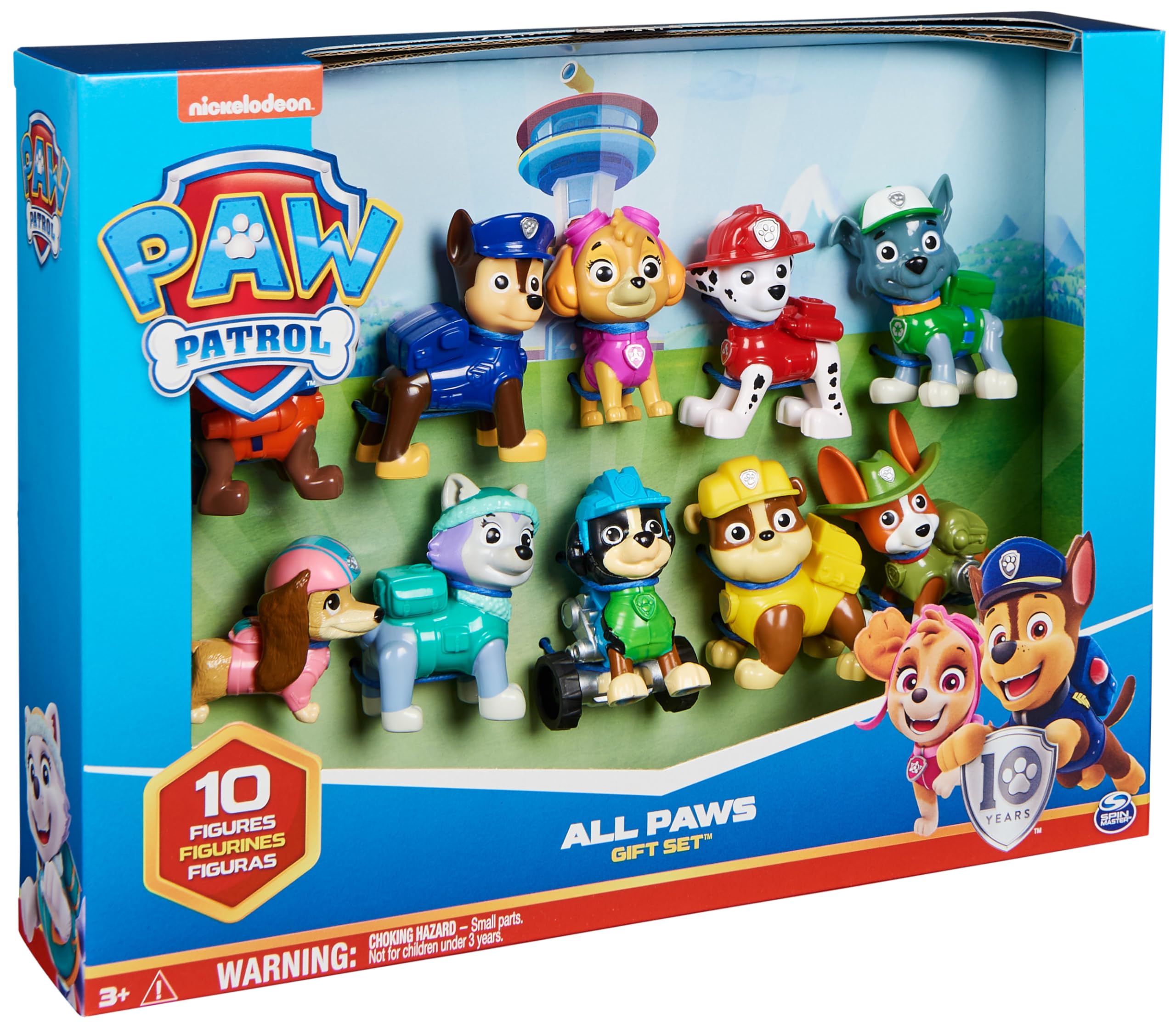 Paw Patrol 10th Anniversary All Paws On Deck Toy Figures Gift Pack with 10 Figures 4