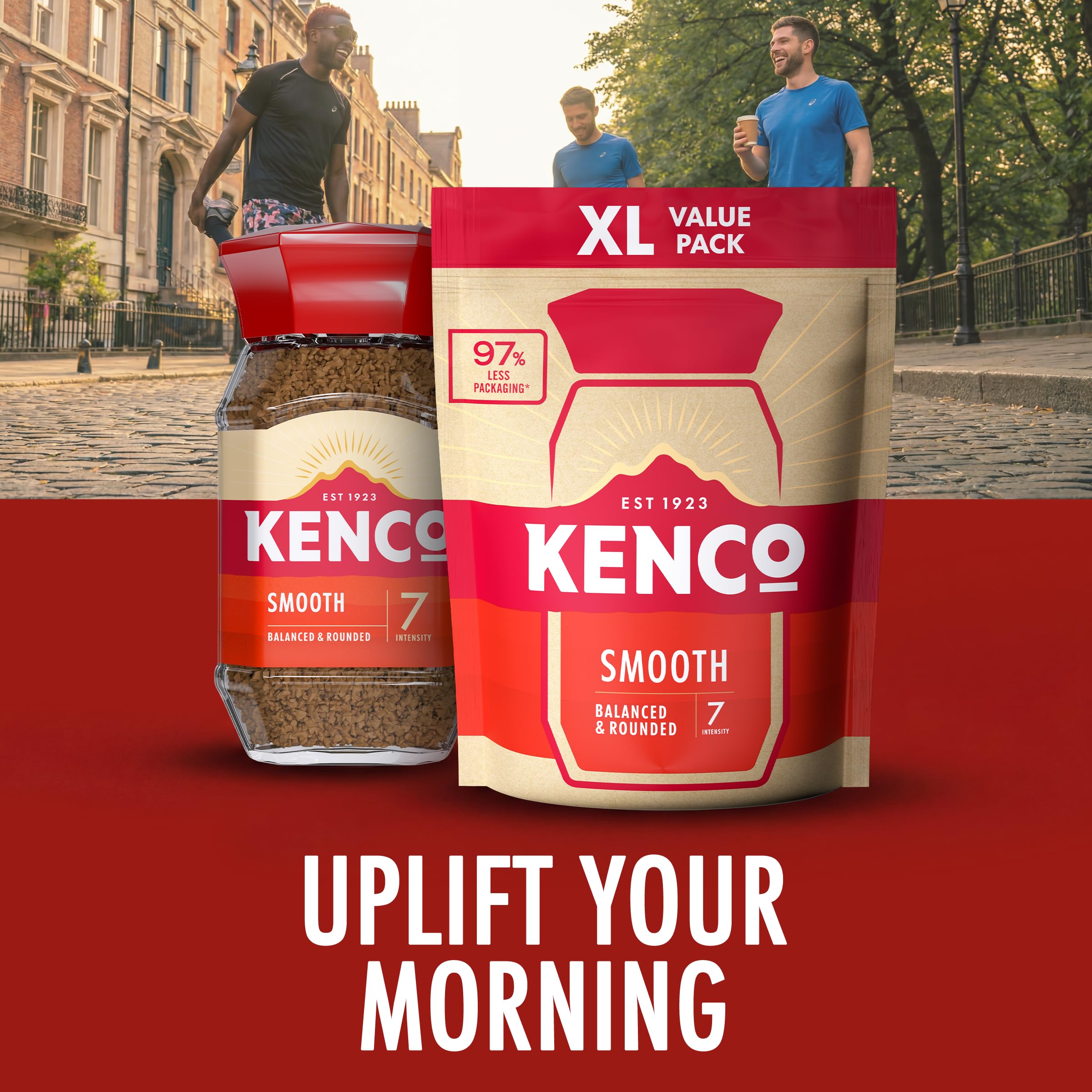 Kenco Smooth Instant Coffee Refill - 300g | Medium-Full Intensity (7) | Freeze-dried & Roast & Ground Blend 3
