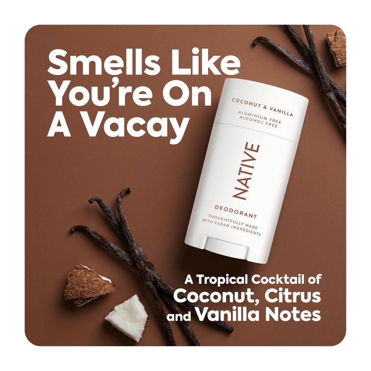 Native Coconut & Vanilla Deodorant Stick - 75 ml