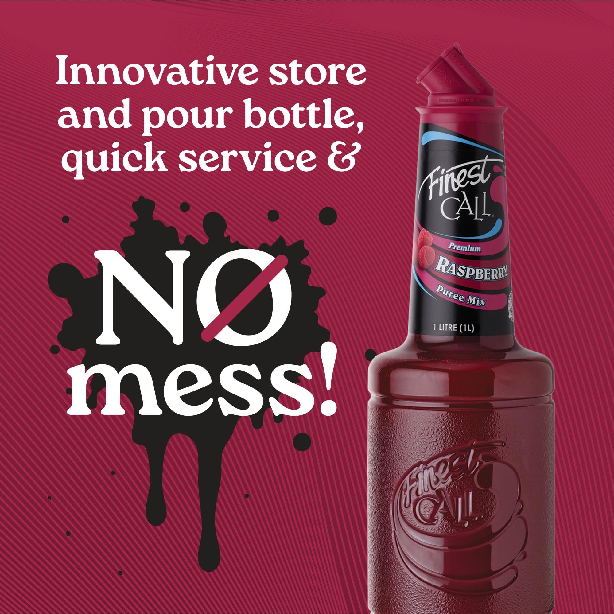 Finest Call Raspberry Puree - Real Fruit Cocktail Mixer | 1 Litre Bottle 5