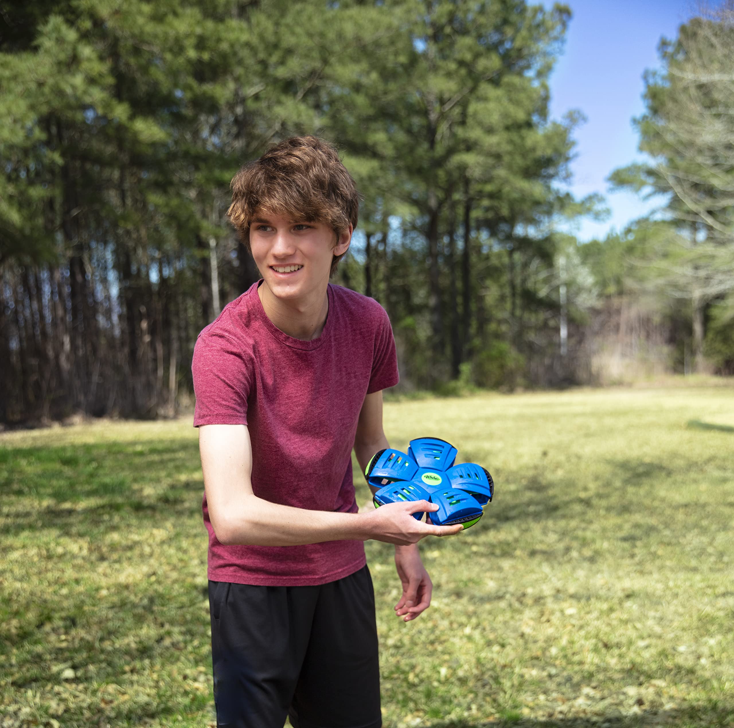 Goliath Phlat Ball Junior Transforming Toy Disc to Ball | Blue | Ages 6+ | Plastic