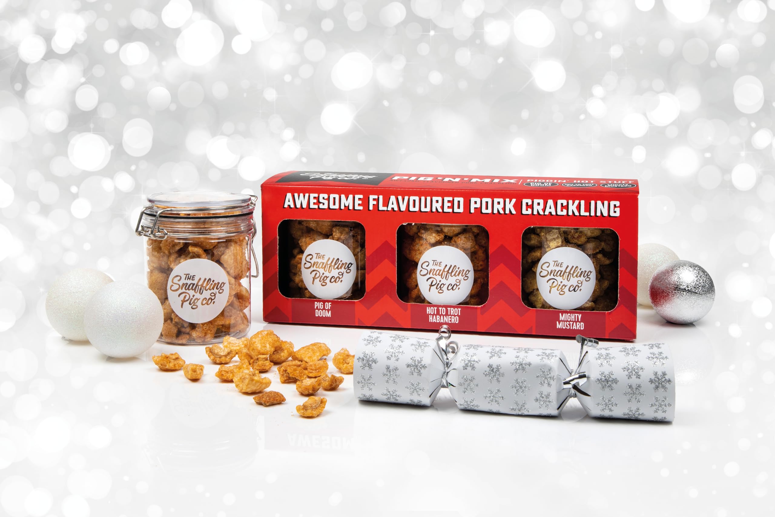 The Snaffling Pig Co. - Pig ’N’ Mix Pork Crackling Hot Mix, 90 g 6