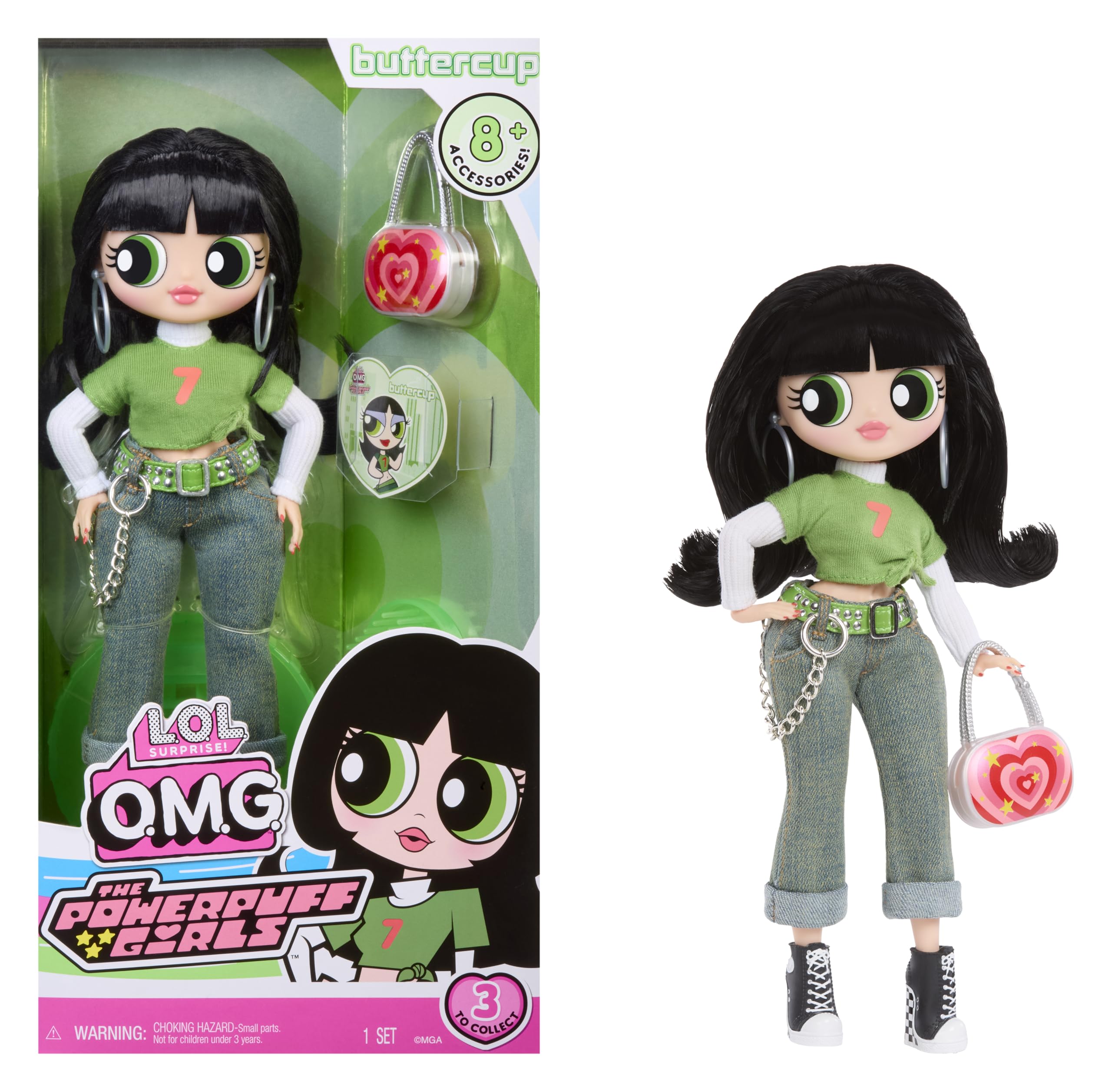 L.O.L. Surprise! OMG Doll - Buttercup The Powerpuff Girls Fashion Doll | 6 Inches | Plastic 1