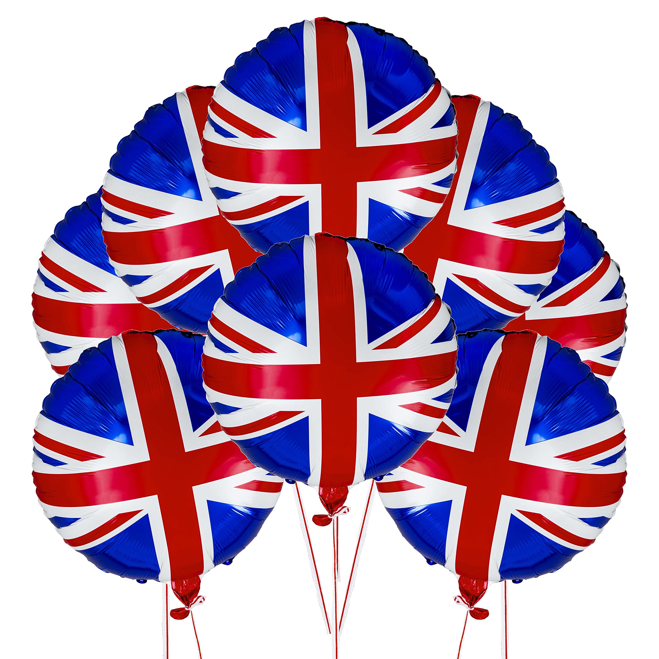 SHATCHI 10Pcs Large Union Jack Foil Balloon 18 Inch Helium Fill for British Parties 1