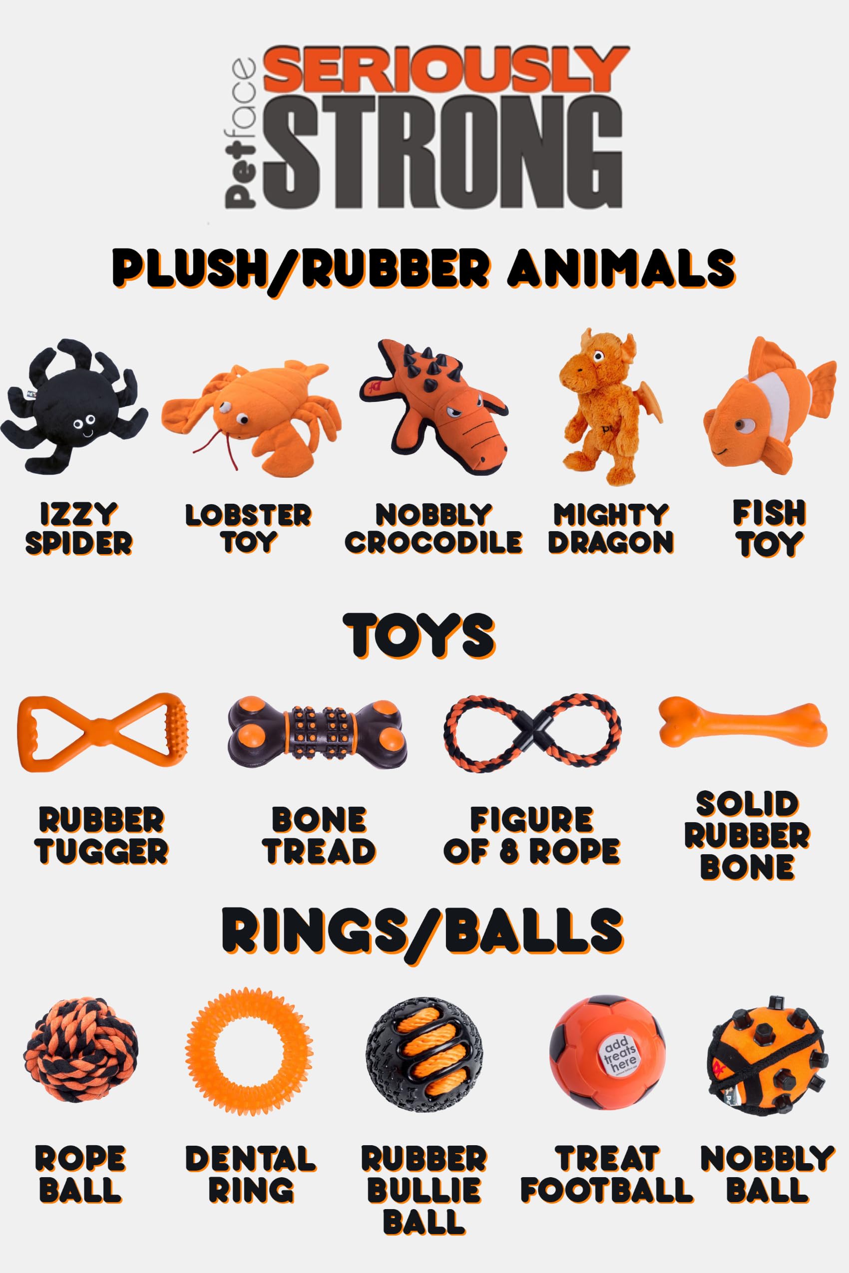 Petface Seriously Strong Dental Ring Dog Toy - Durable Chew Toy | Orange | Portable 7