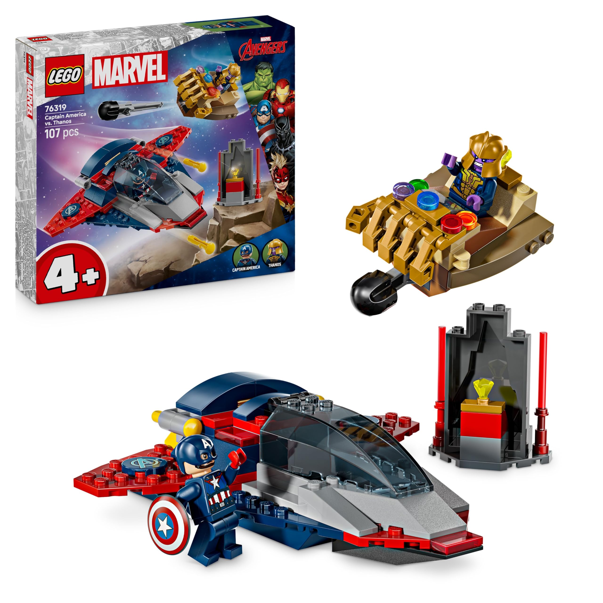 LEGO Marvel Captain America vs. Thanos Building Set 76319 for Ages 4+ 1