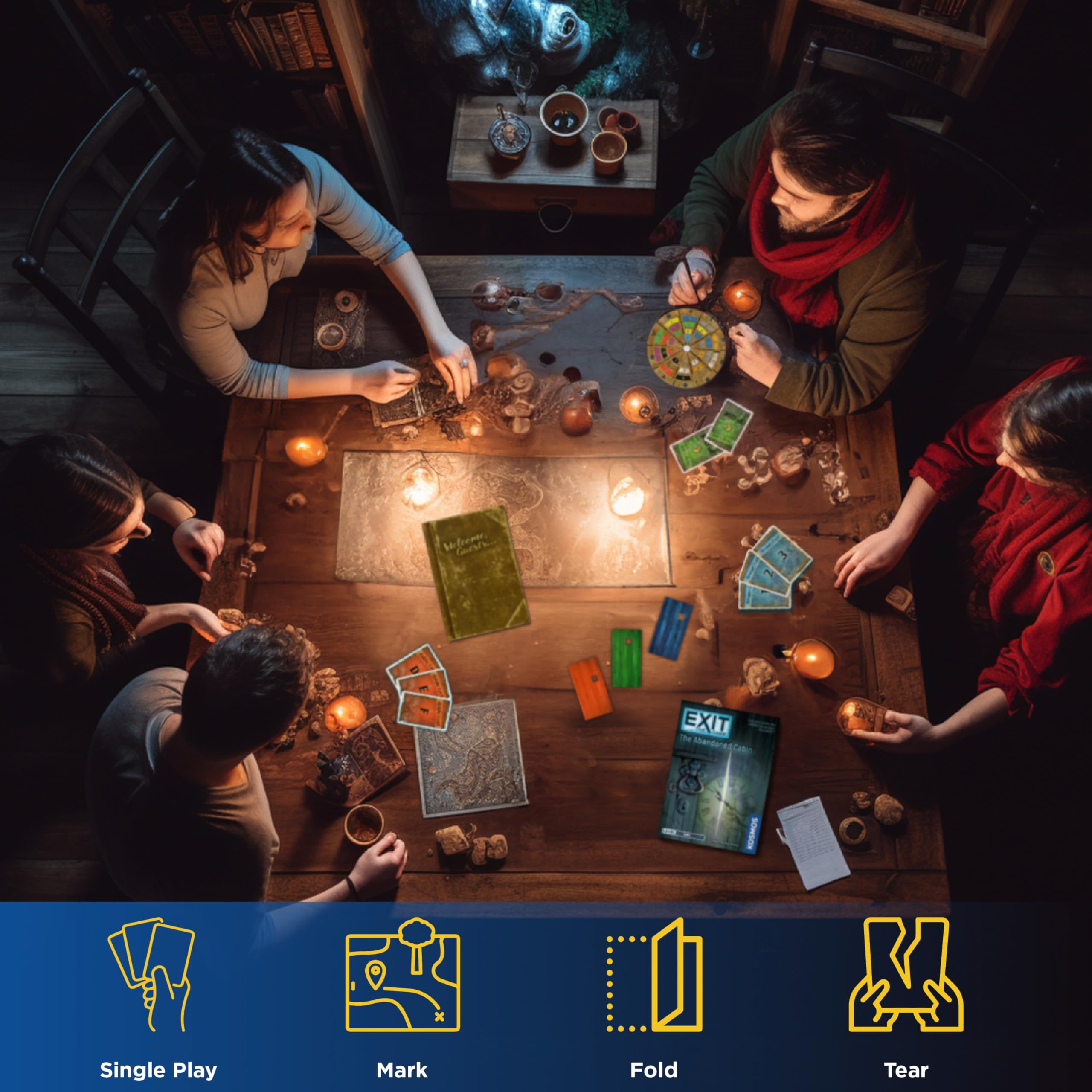 Thames & Kosmos EXIT: The Abandoned Cabin – Escape Room Board Game for 1-4 Players 8