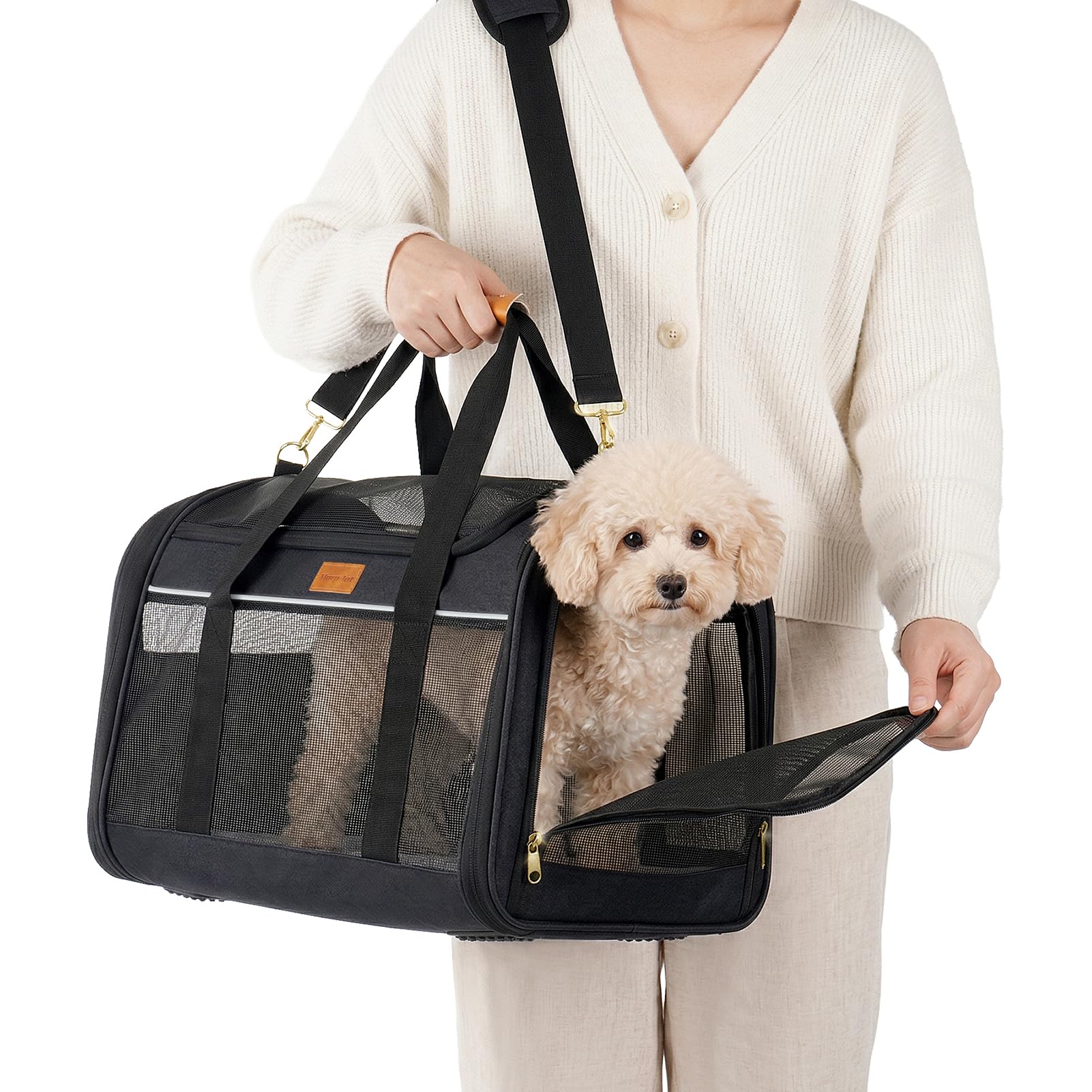 Morpilot Large Pet Carrier Bag - Breathable, Sturdy, Easy to Clean | 51x33x33cm 9