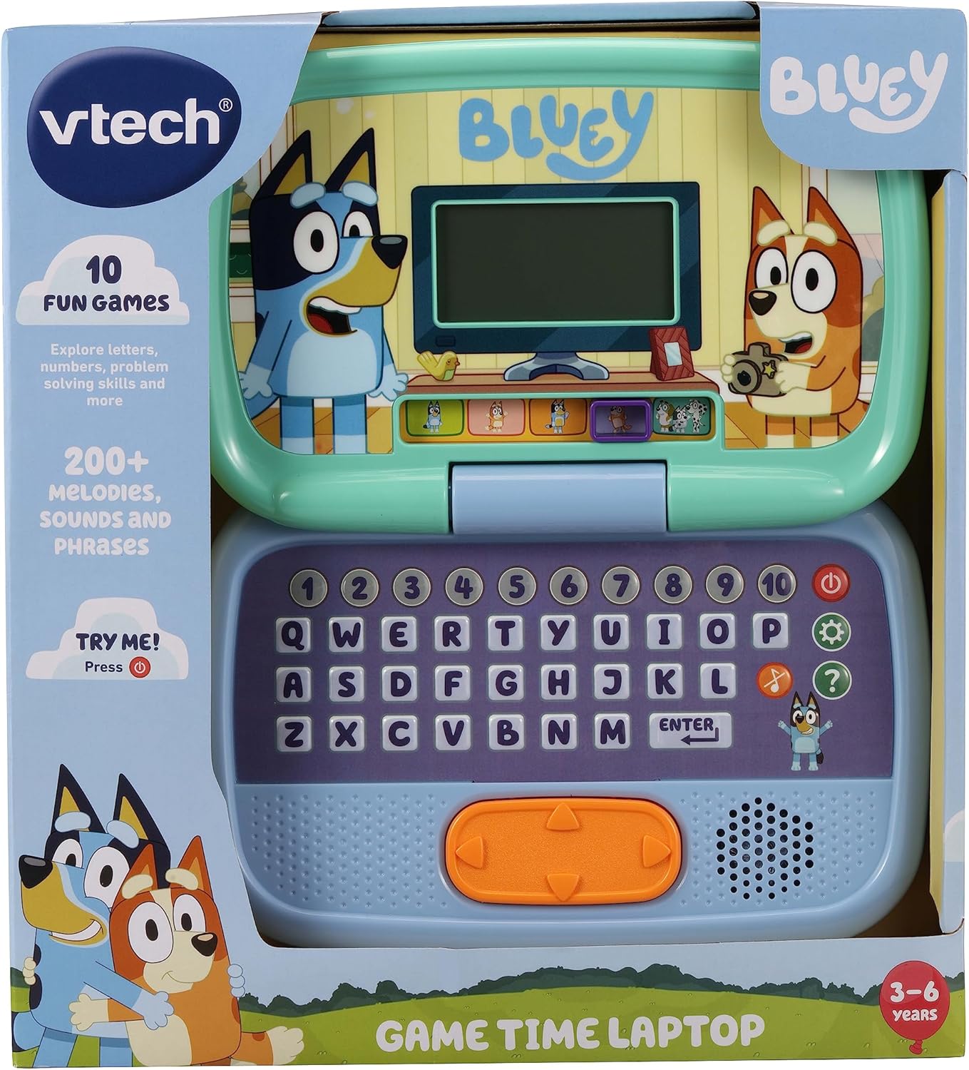 VTech Bluey Game Time Laptop - Interactive Learning Laptop for Preschoolers 3-6 Years 2