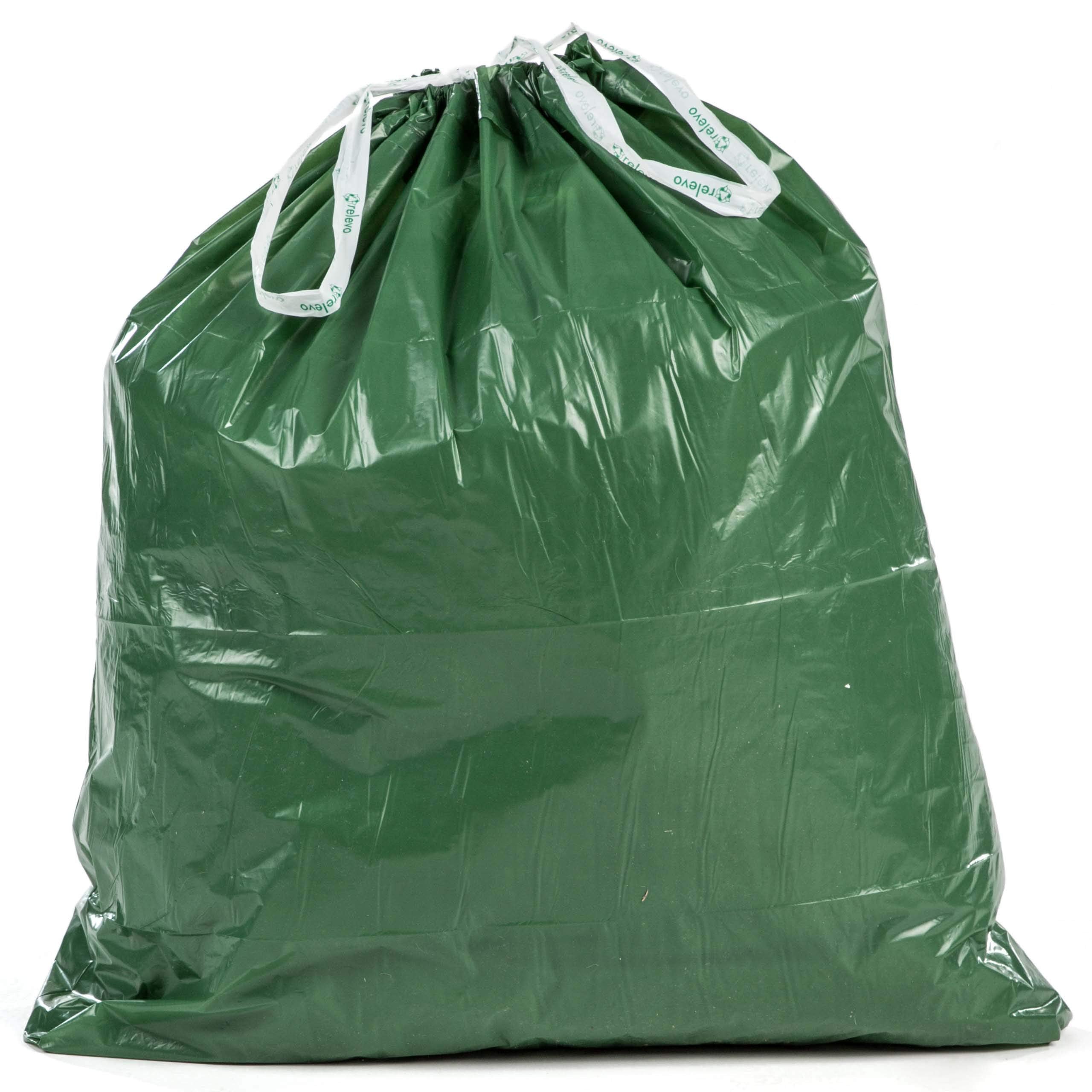 Relevo Green Drawstring Bin Bags - 30L Capacity, 45 Bags 3