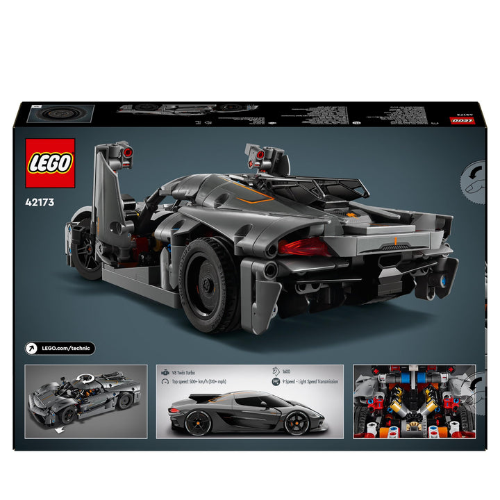 LEGO Technic Koenigsegg Jesko Absolut Grey Hypercar - Model Race Car Building Set for Ages 10+