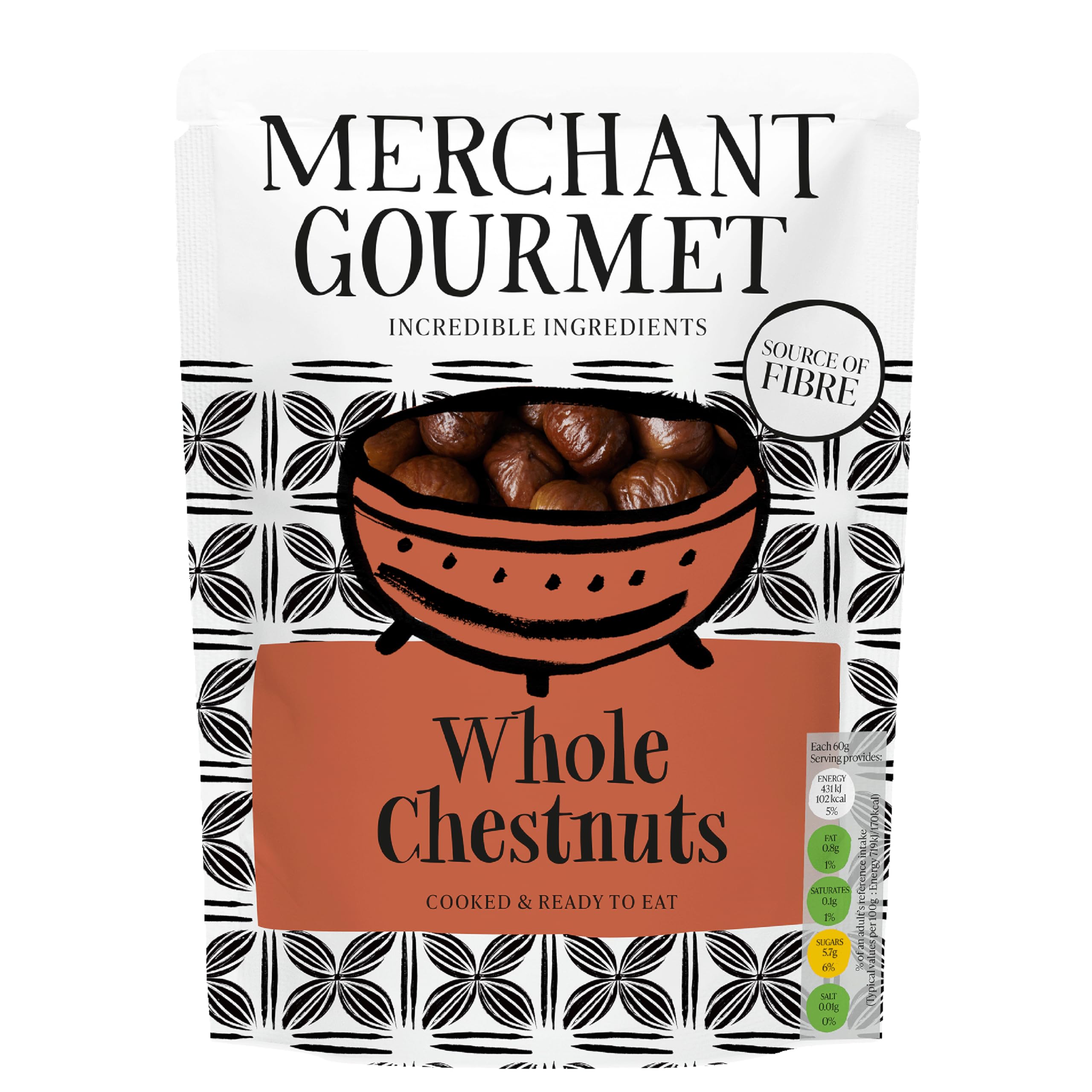 Merchant Gourmet Whole Cooked Chestnuts - Ready to Eat, 1.26kg Pack 2