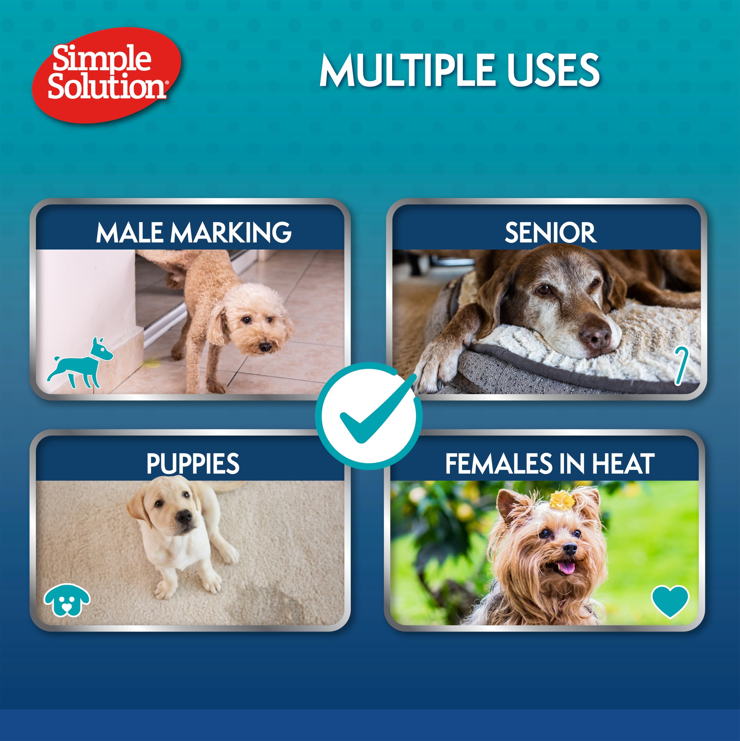 Simple Solution Disposable Dog Diapers for Female Dogs | XXL (56-94cm Waist) | 15 Count 8