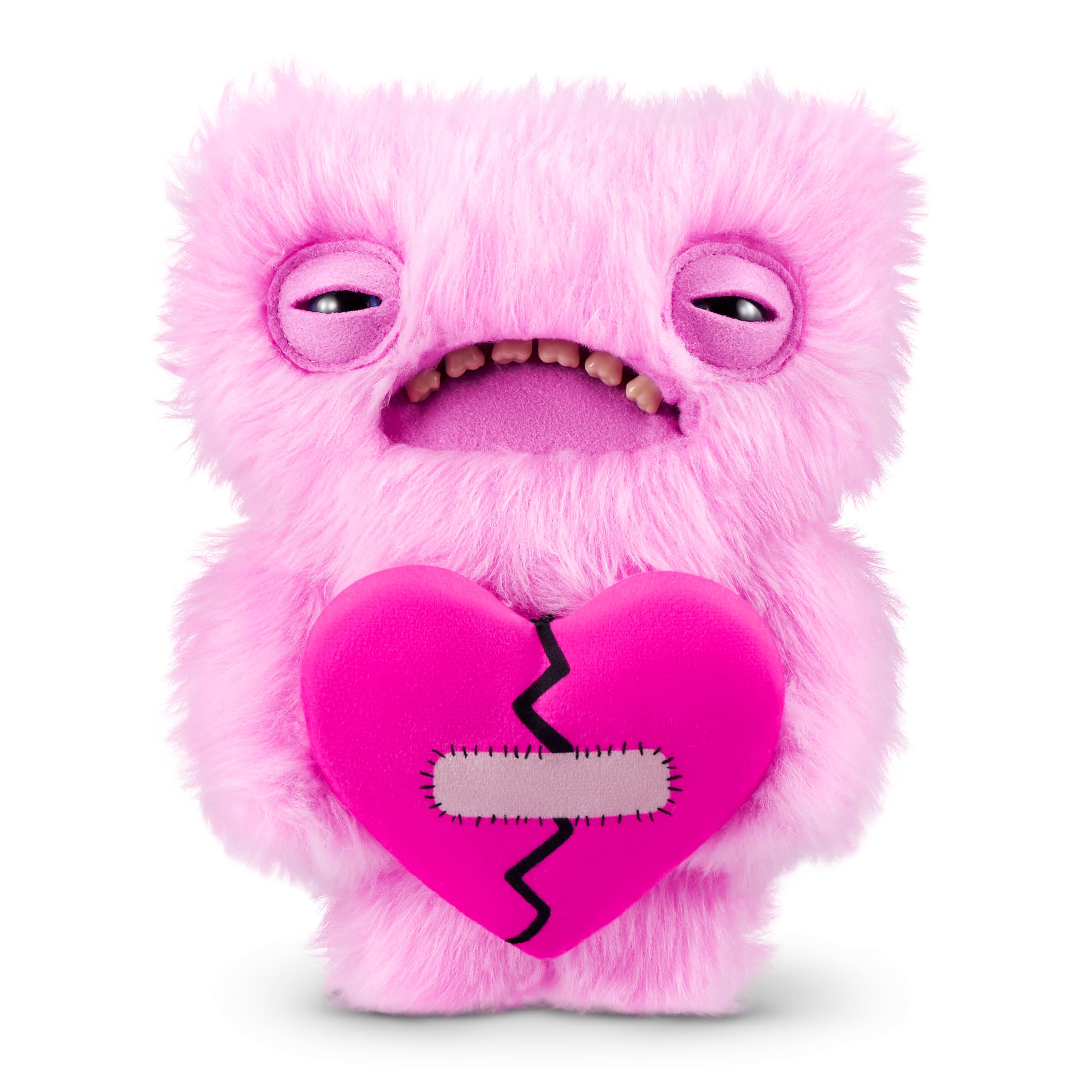 Fuggler Love Fugg by ZURU - Peculiar Plush Collectible with Human-Like Teeth, Pink Wide Eyed Weirdo 1