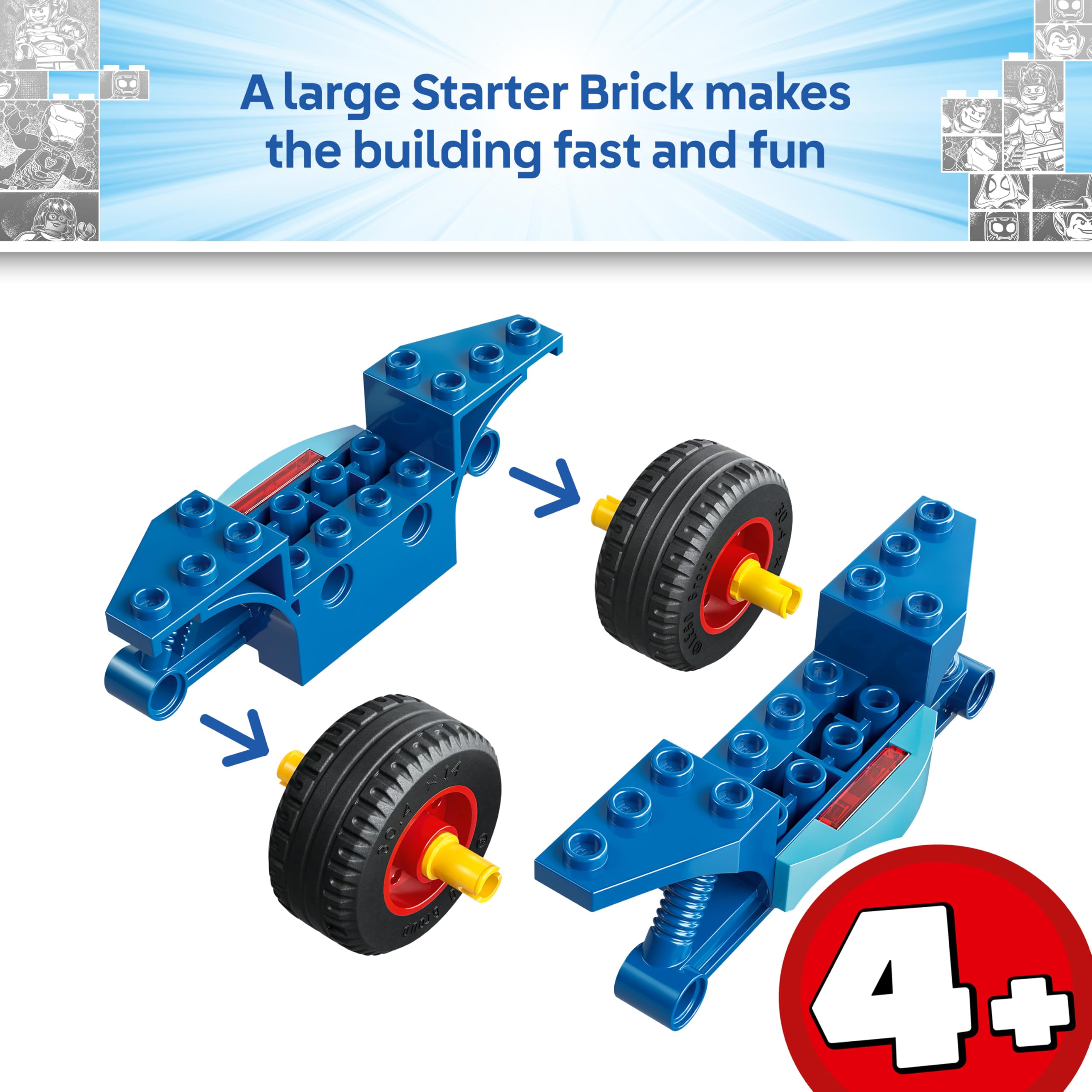 LEGO Marvel Spidey on his Motorcycle vs. Rhino Building Set - Ages 4+ | 11206 5