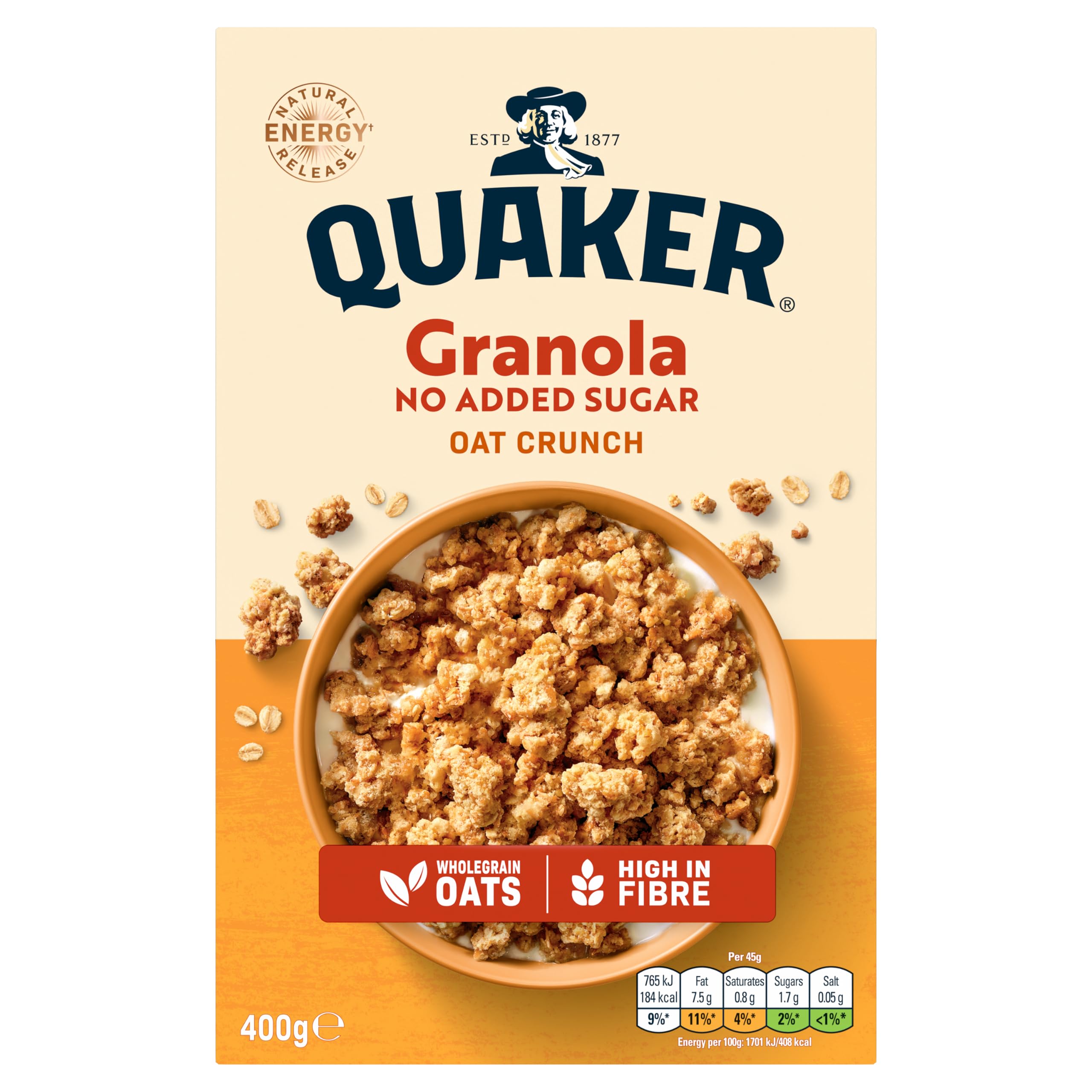 Quaker No Added Sugar Granola - 400g 1