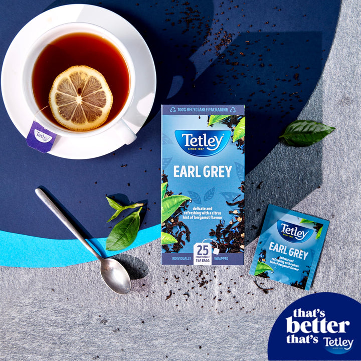 Tetley - Earl Grey Tea Black Tea, 150 Teabags (6 x 25)